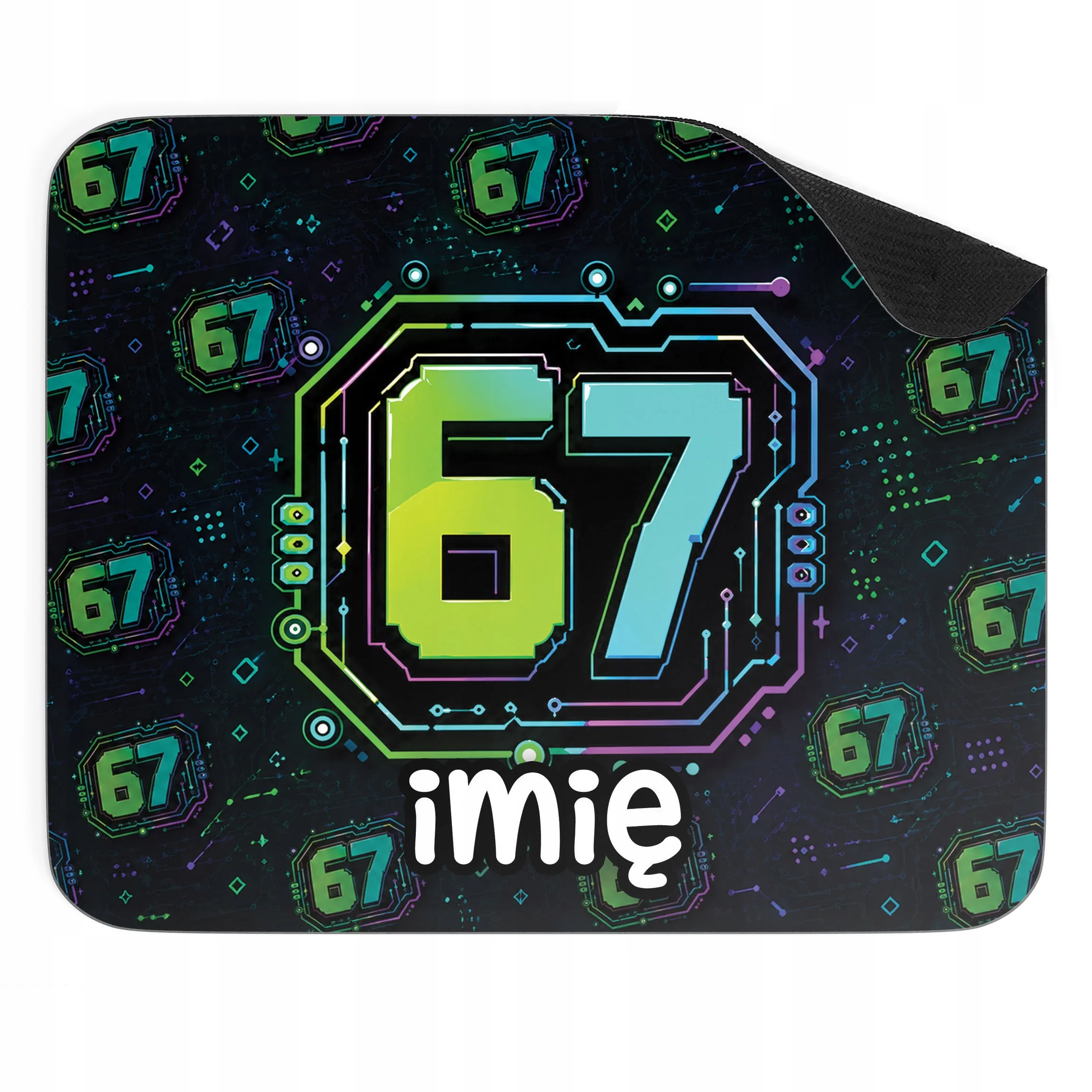 Podkładka pod mysz personalizowana z nadrukiem 67 Six Seven dla graczy