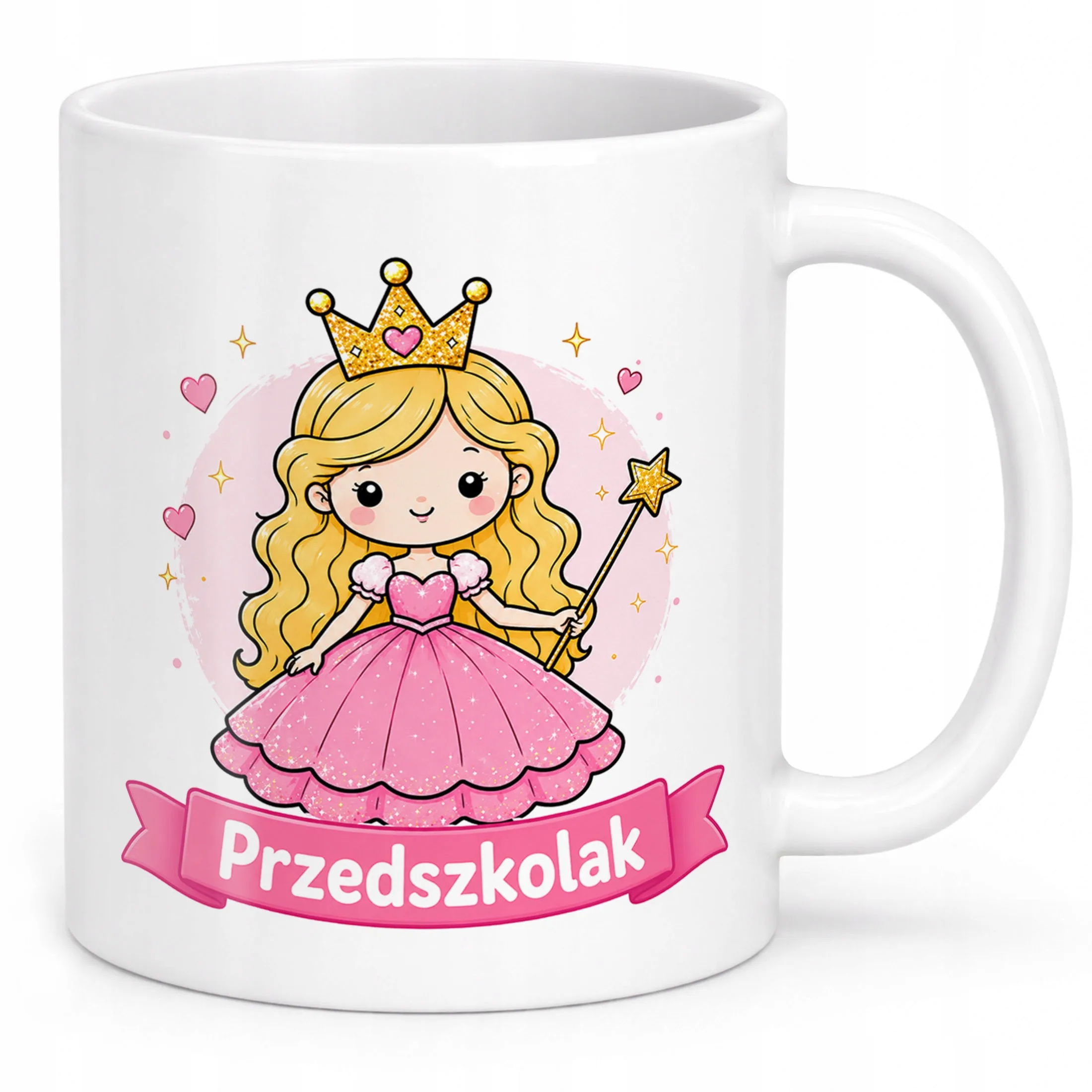 Biały Kubek z nadrukiem Przedszkolak Szkoła Dla Dzieci Prezent