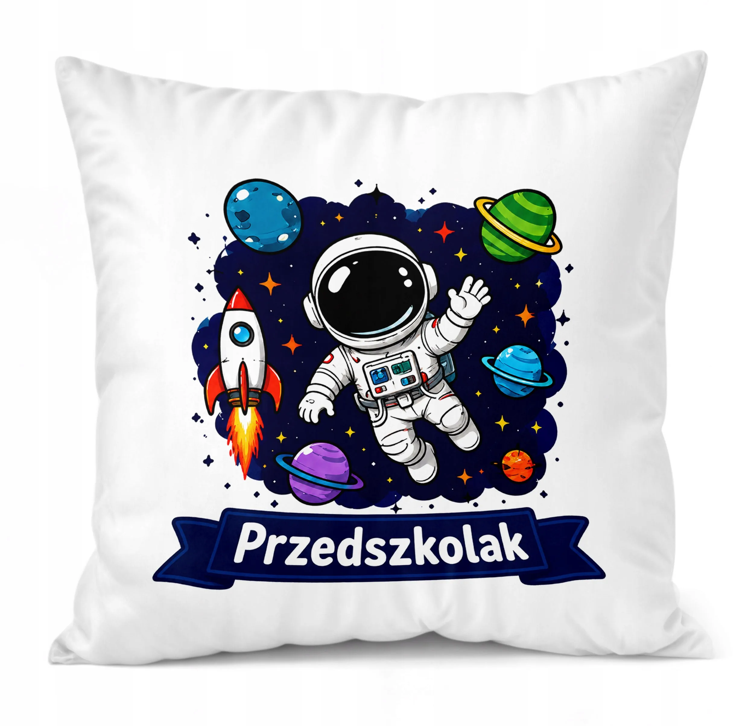 Poduszka Jasiek z nadrukiem 38x38cm Przedszkolak Dla Dzieci Prezent