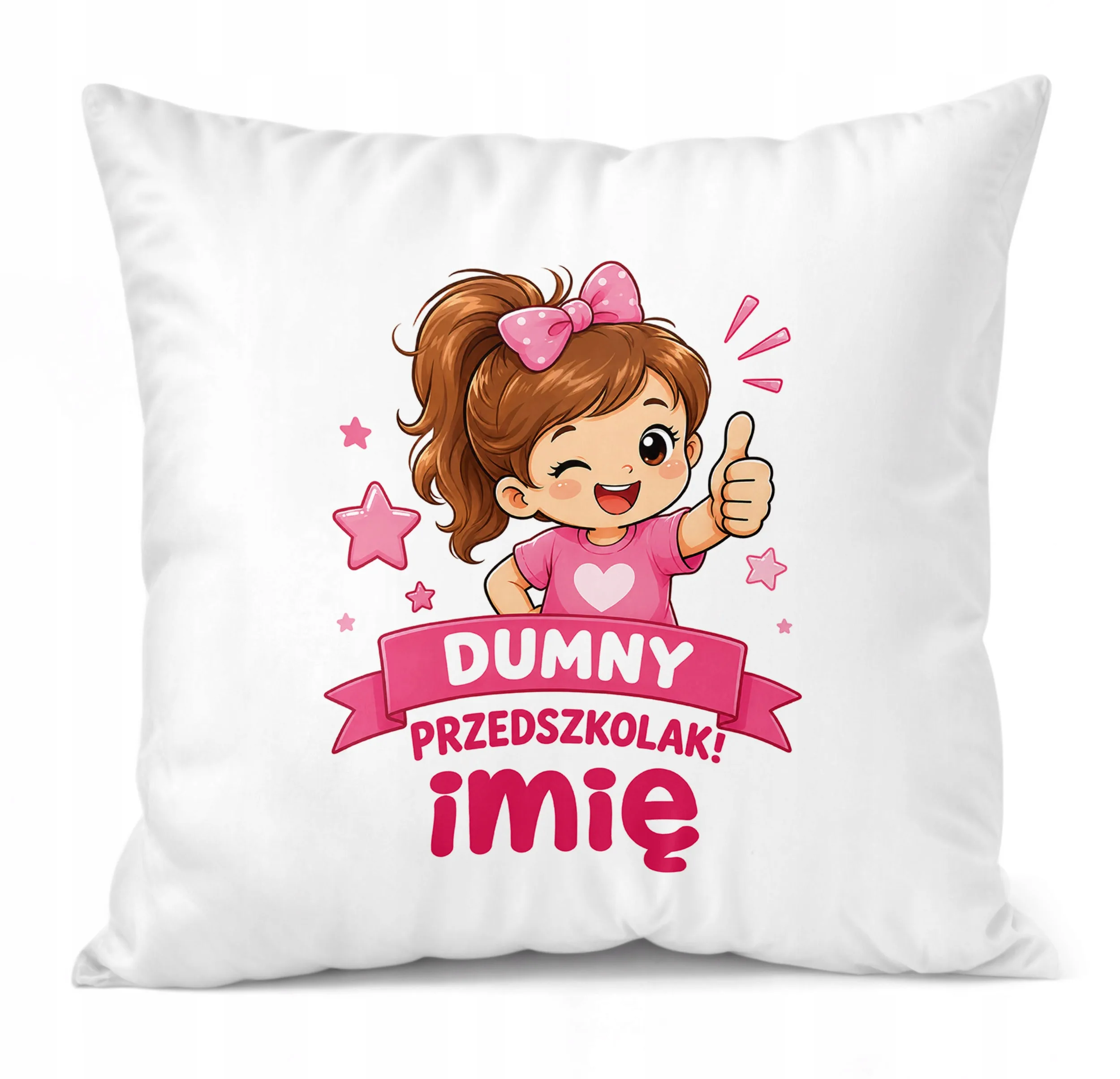 Poduszka Jasiek Personalizowana z nadrukiem 38x38cm Przedszkolak Prezent