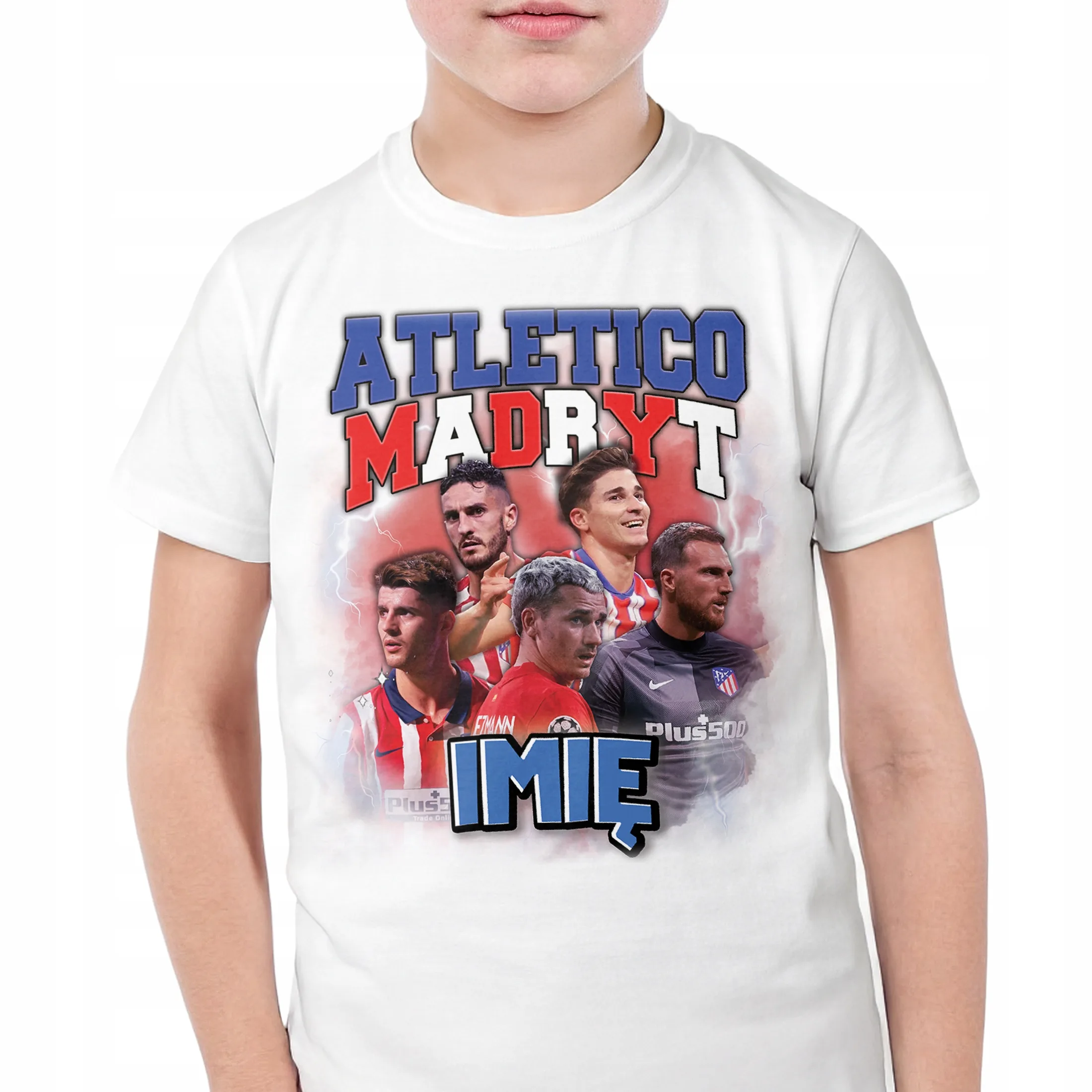 Koszulka personalizowana biała dziecięca Atlético Madryt r. 122