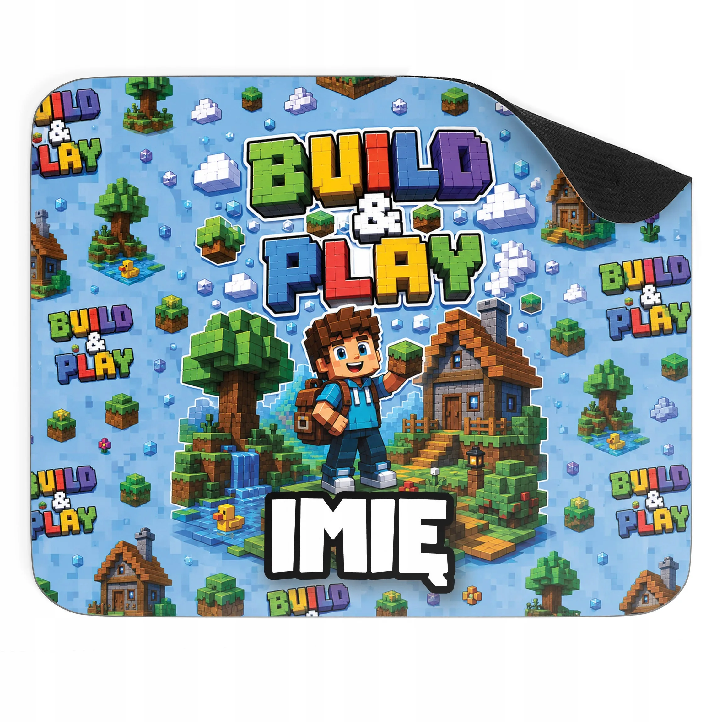Podkładka pod mysz personalizowana z nadrukiem gry Build Play dla graczy