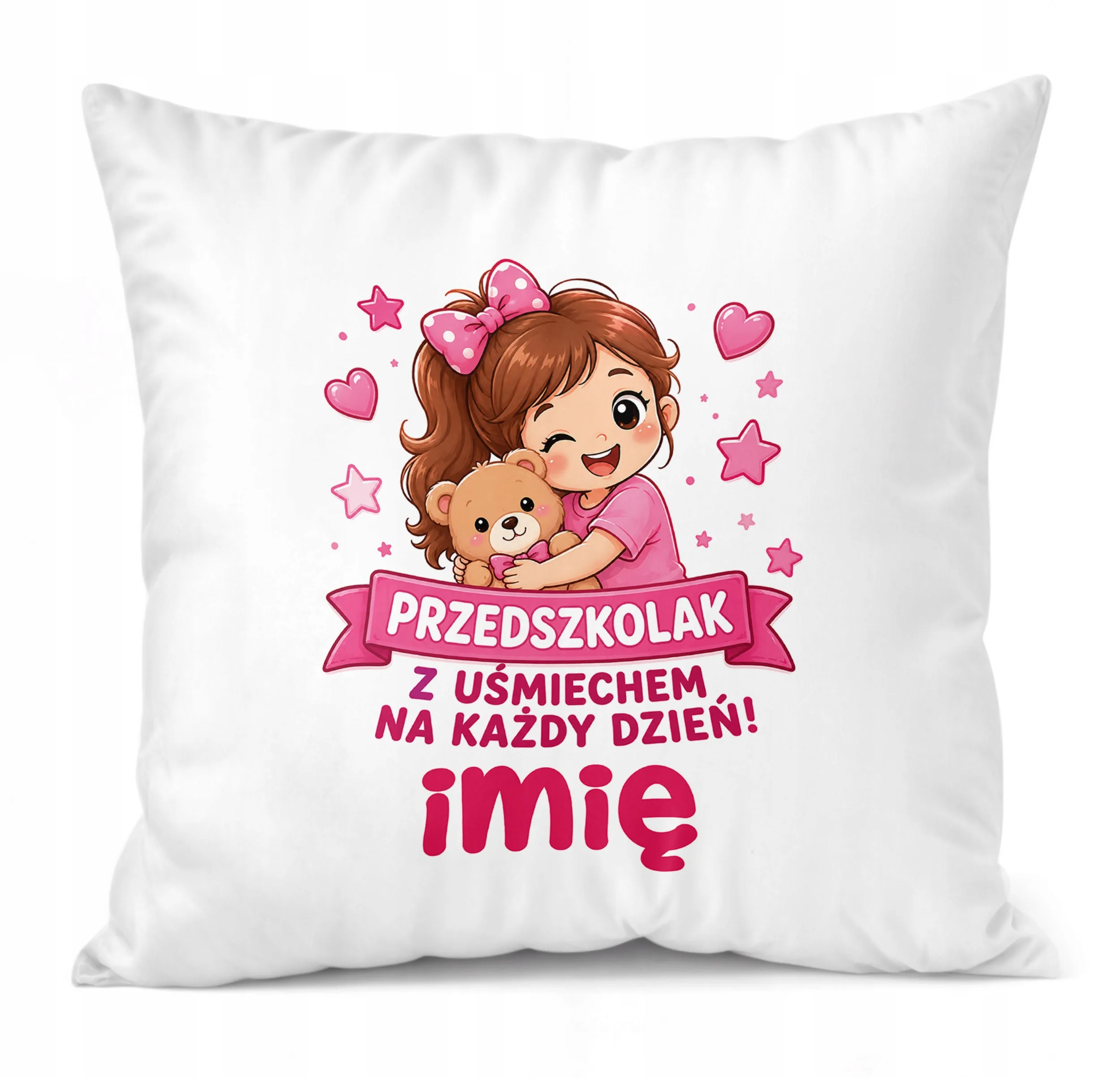 Poduszka Jasiek Personalizowana z nadrukiem 38x38cm Przedszkolak Prezent
