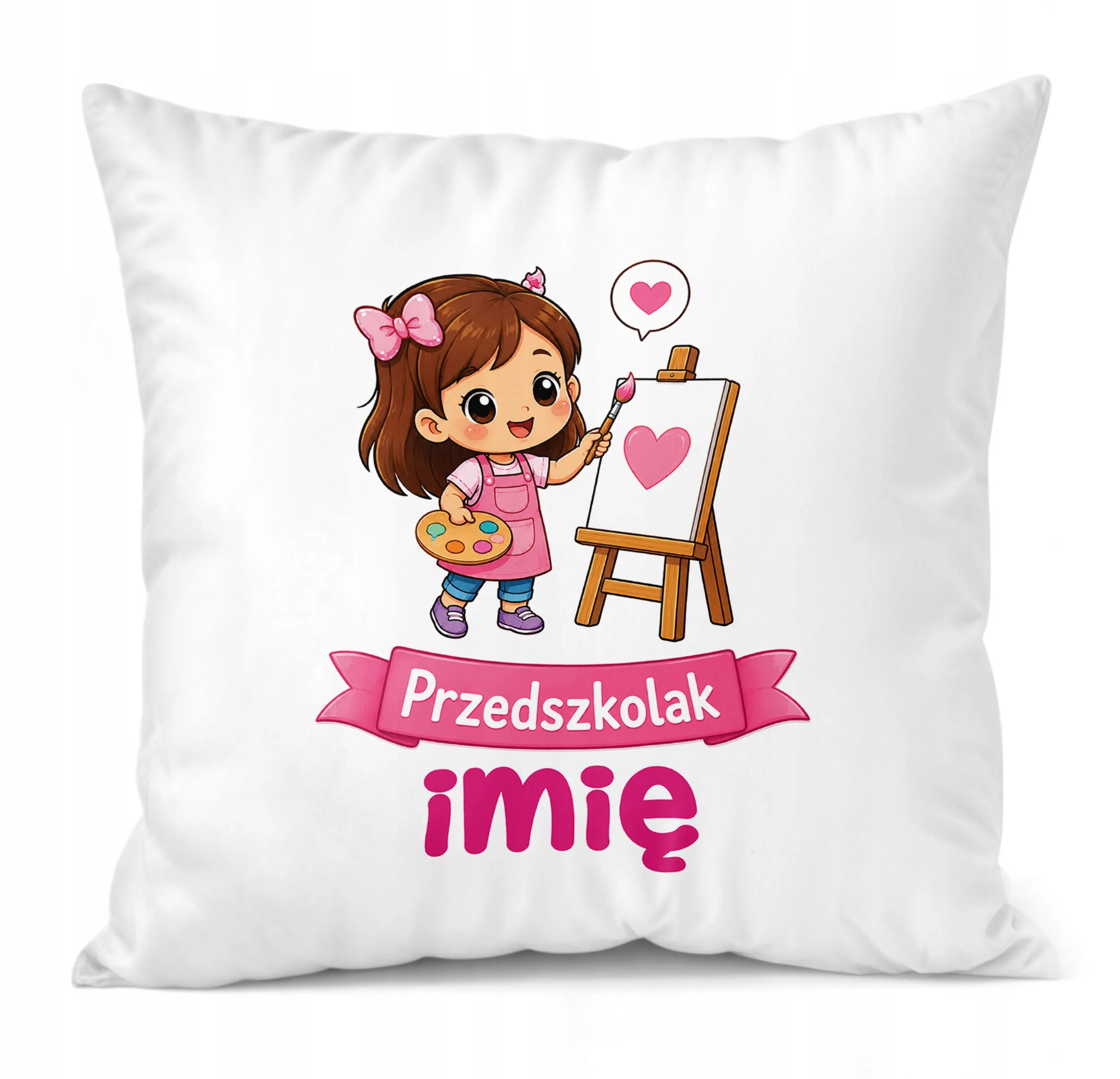 Poduszka Jasiek Personalizowana z nadrukiem 38x38cm Przedszkolak Prezent