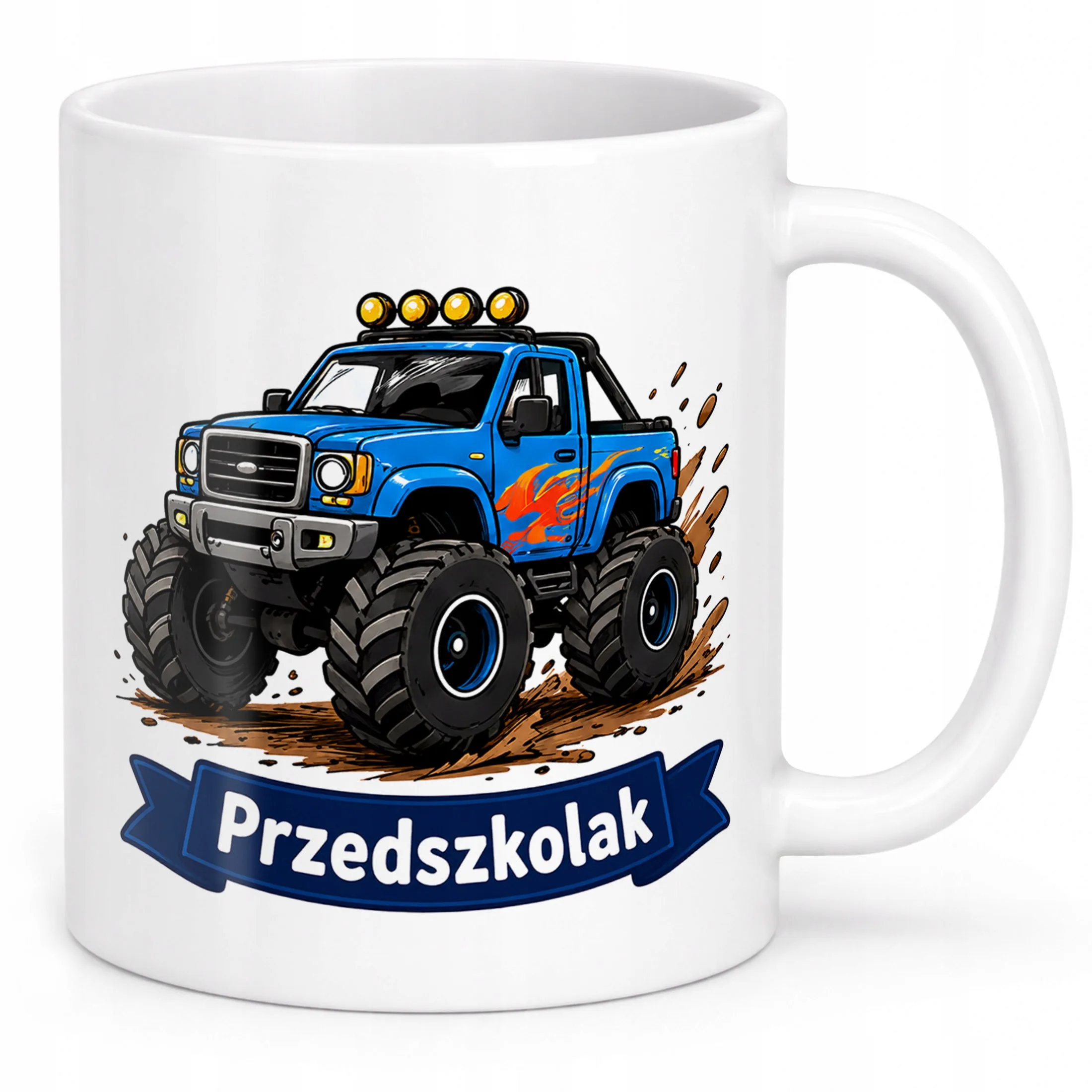 Biały Kubek z nadrukiem Przedszkolak Szkoła Dla Dzieci Prezent