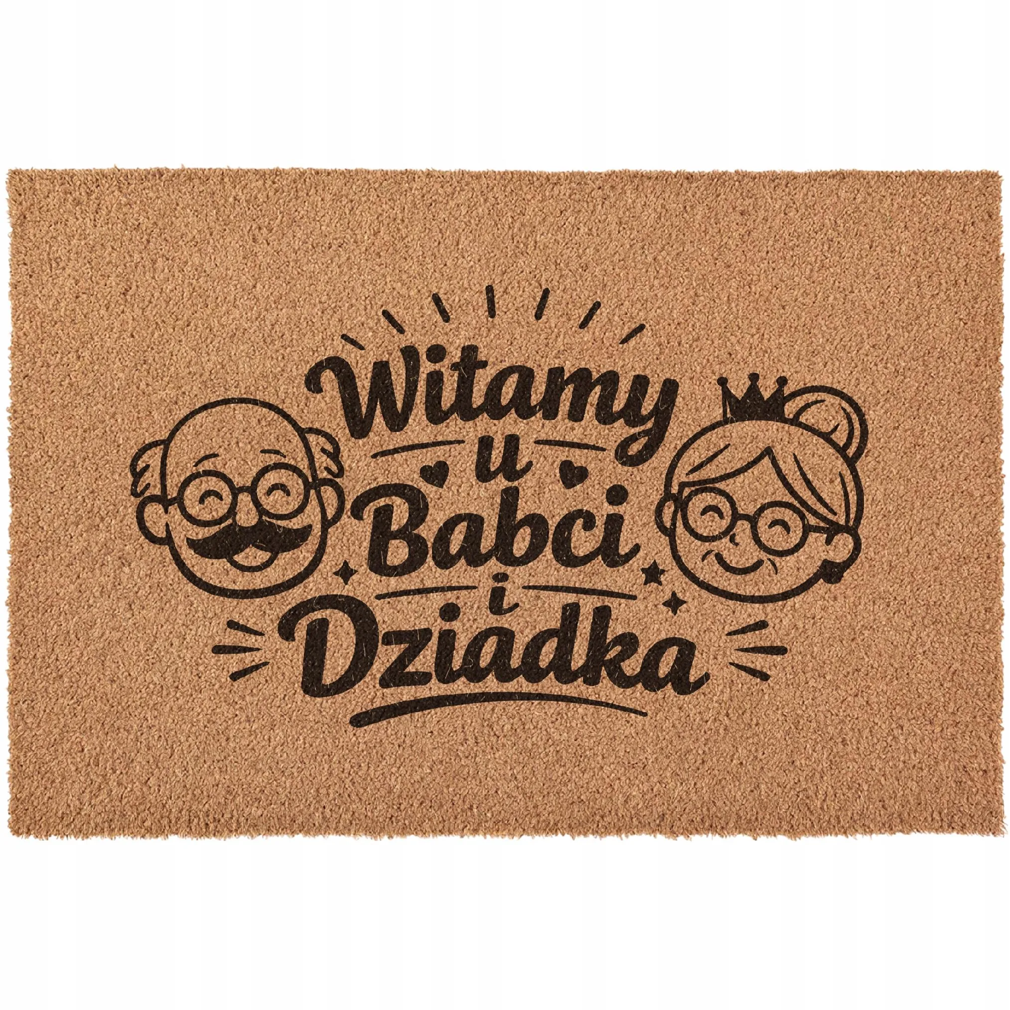 Wycieraczka Dzień Babci Dziadka Na Prezent pod drzwi kokosowa 60x40