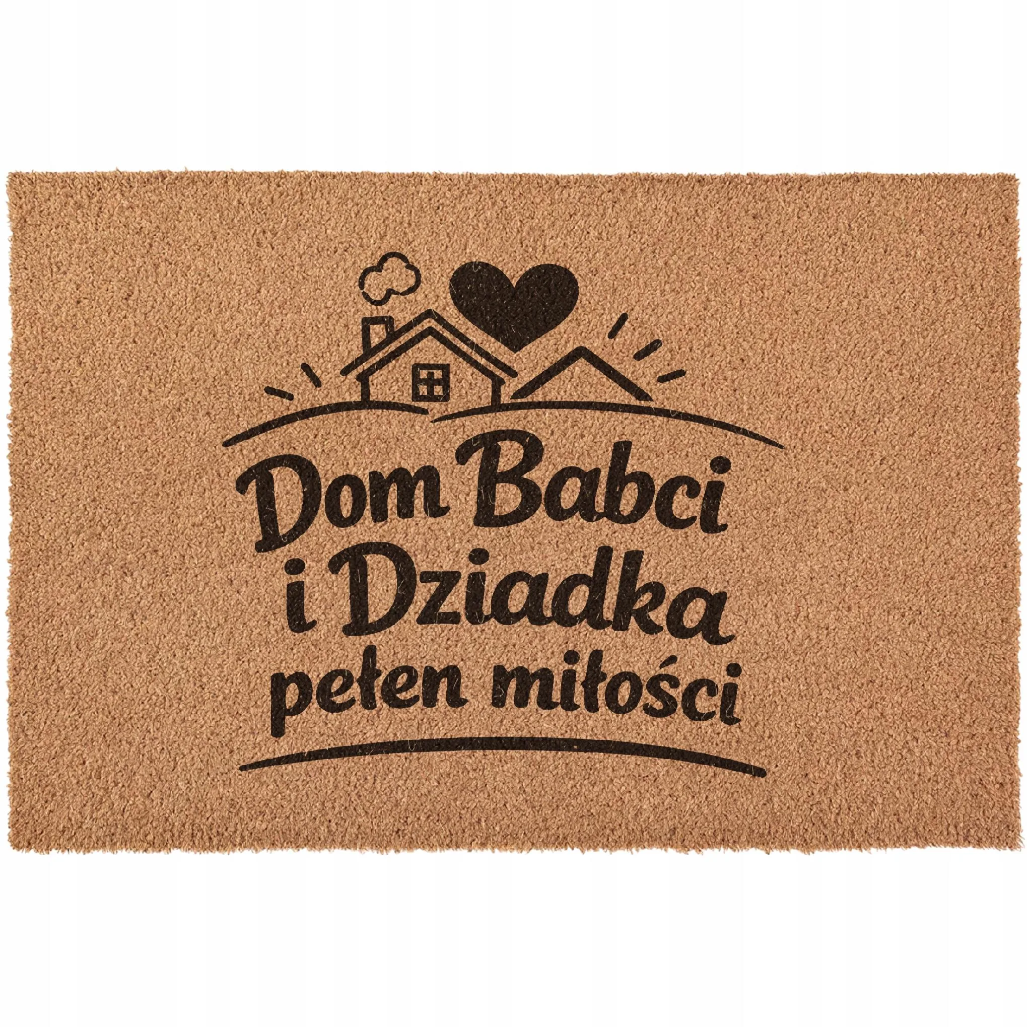 Wycieraczka Dzień Babci Dziadka Na Prezent pod drzwi kokosowa 60x40
