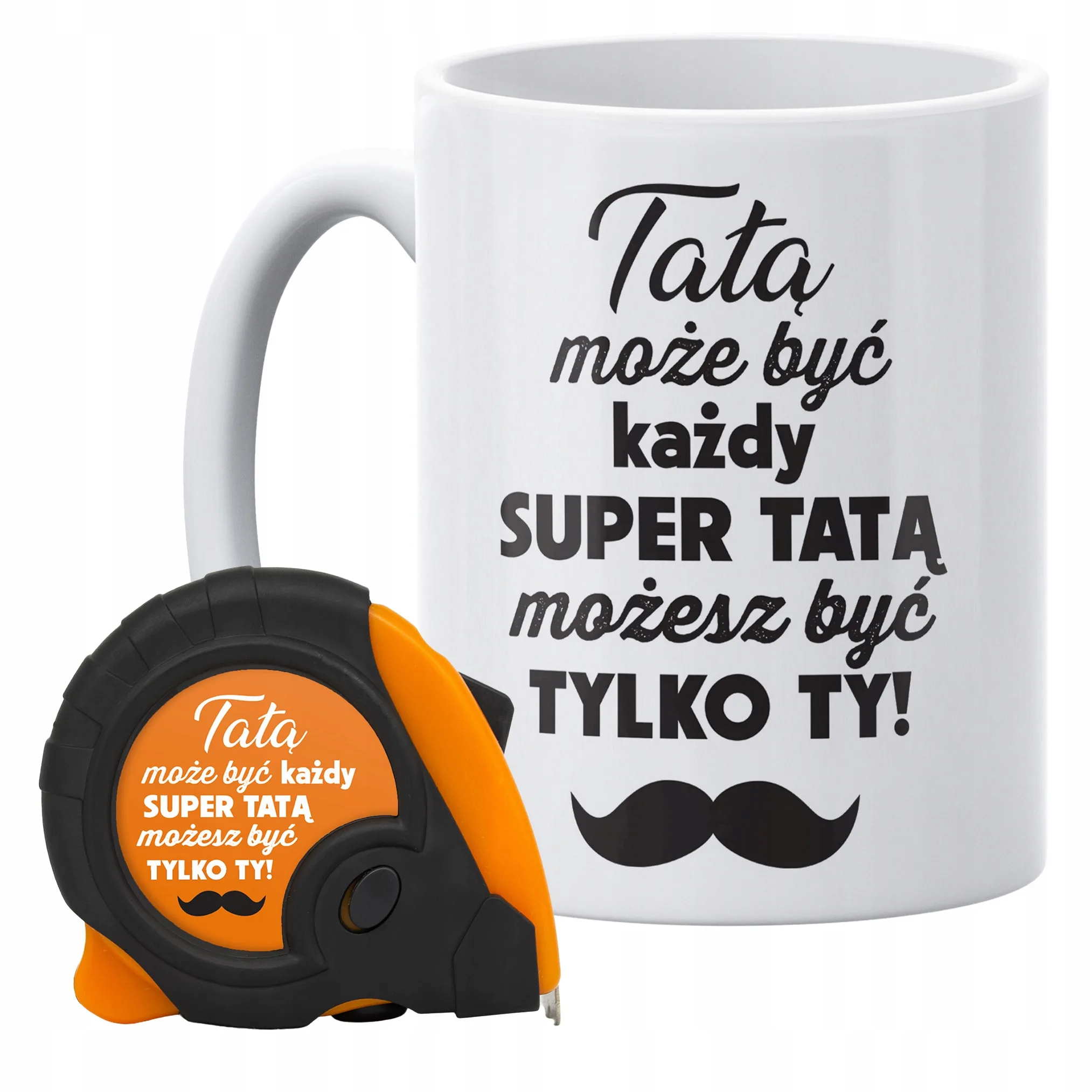 Zestaw kubek + miarka zwijana Na Dzień Ojca Prezent Tatą może być każdy