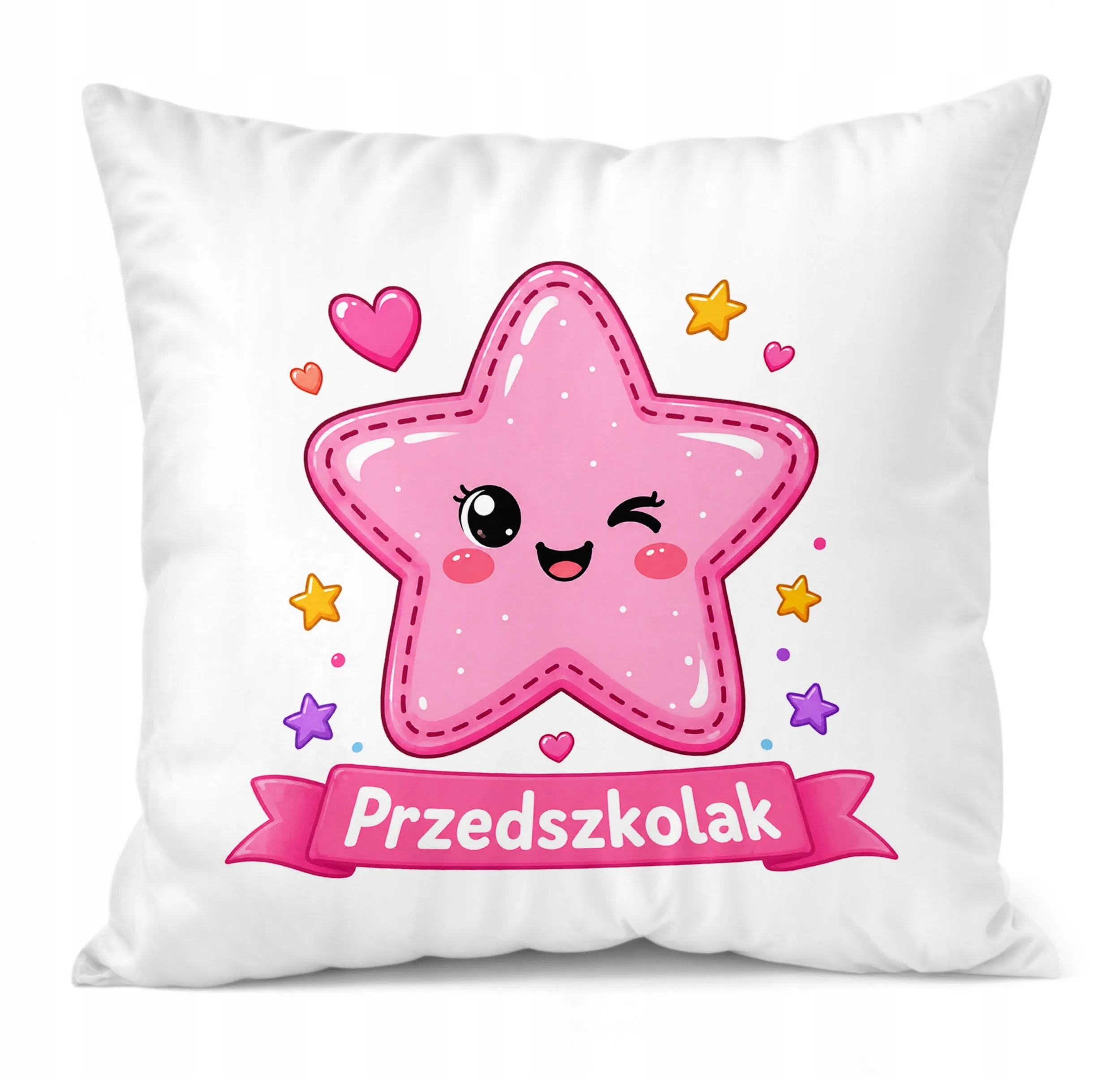 Poduszka Jasiek z nadrukiem 38x38cm Przedszkolak Dla Dzieci Prezent