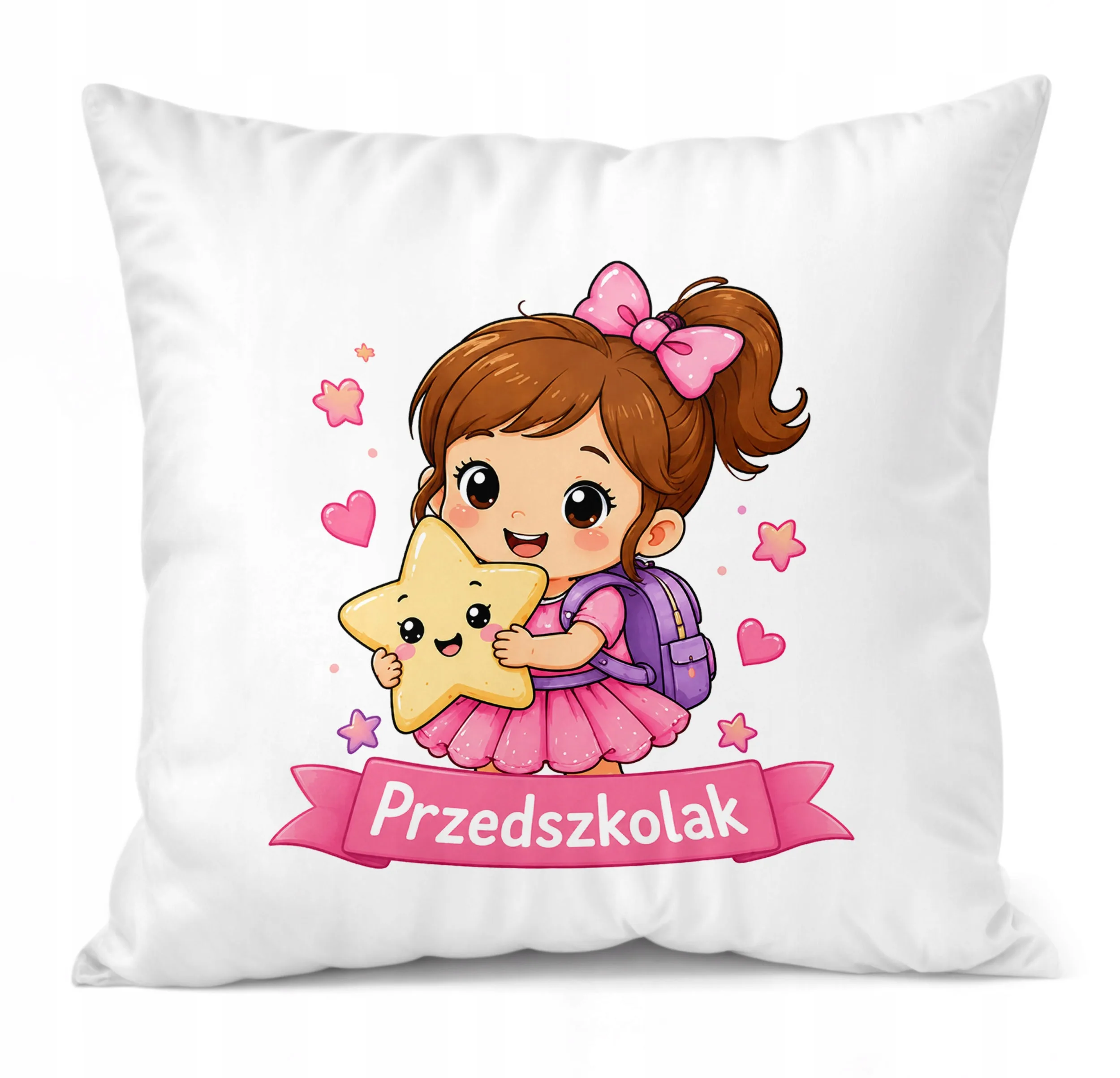 Poduszka Jasiek z nadrukiem 38x38cm Przedszkolak Dla Dzieci Prezent