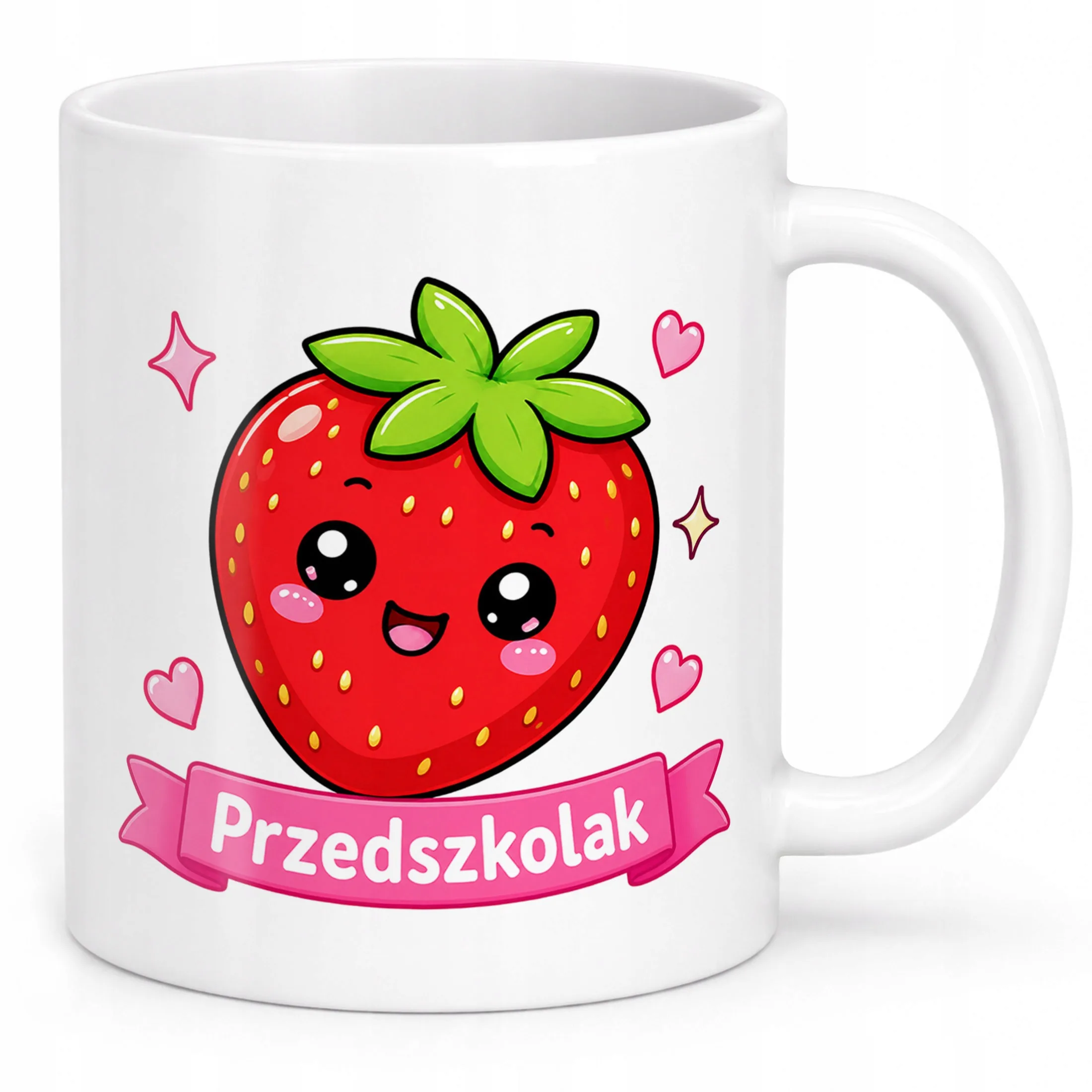 Biały Kubek z nadrukiem Przedszkolak Szkoła Dla Dzieci Prezent