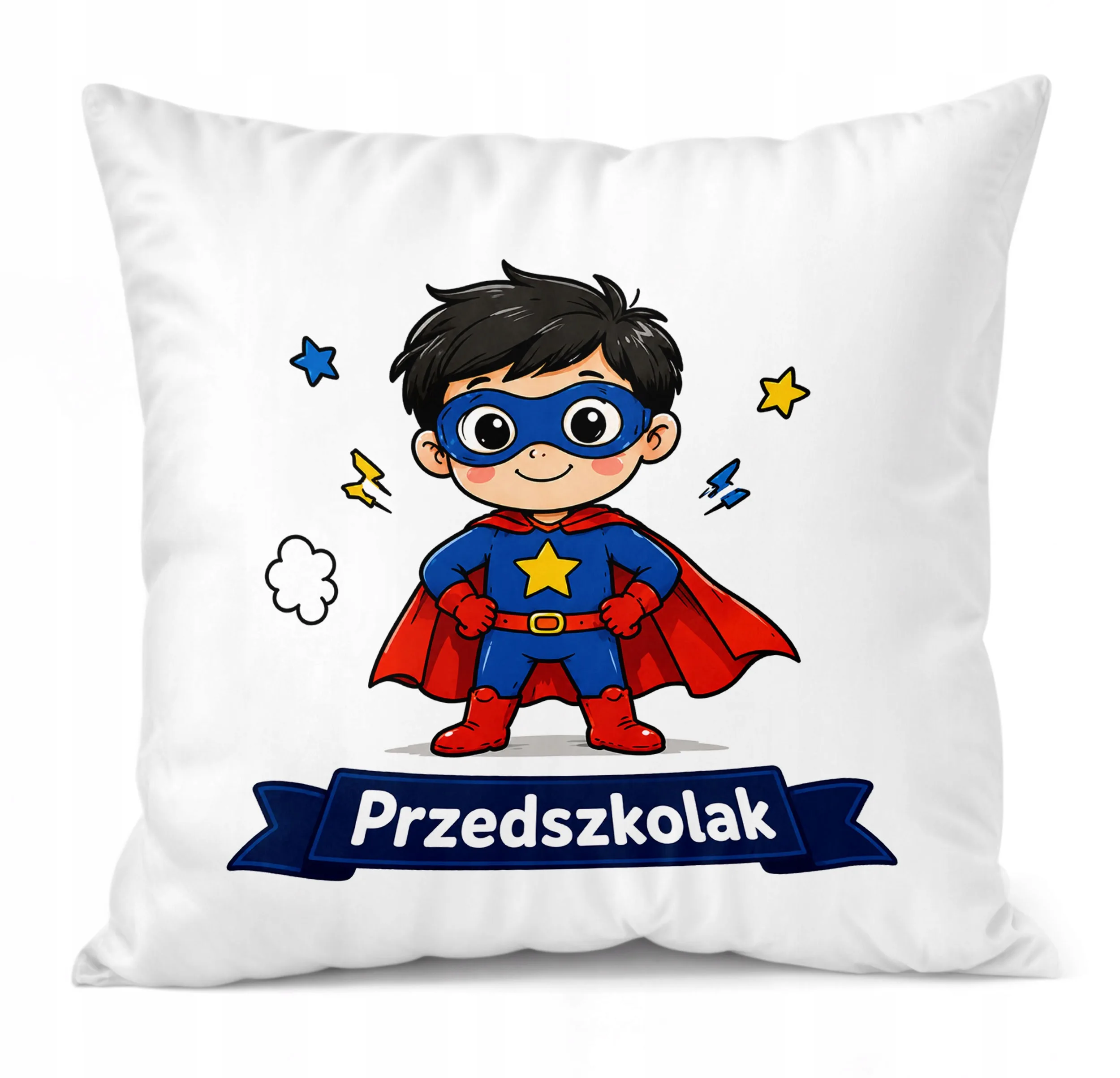 Poduszka Jasiek z nadrukiem 38x38cm Przedszkolak Dla Dzieci Prezent