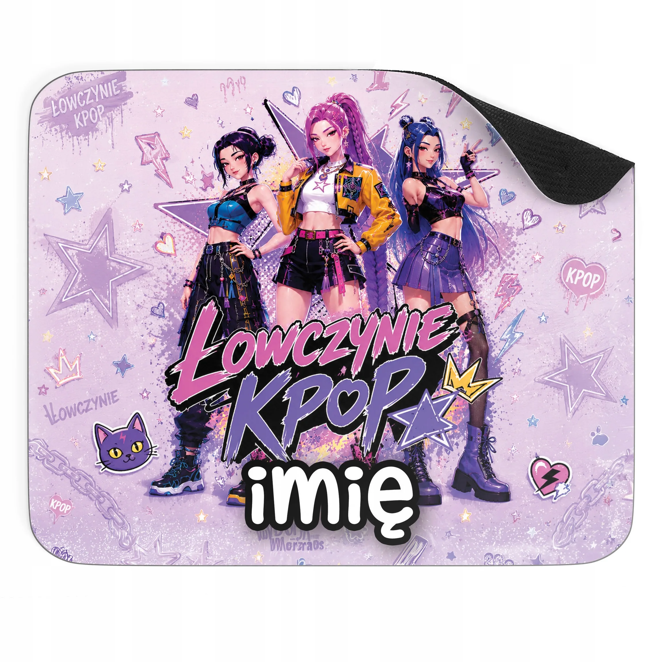 Podkładka pod mysz personalizowana z nadrukiem Łowczynie Kpop dla graczy