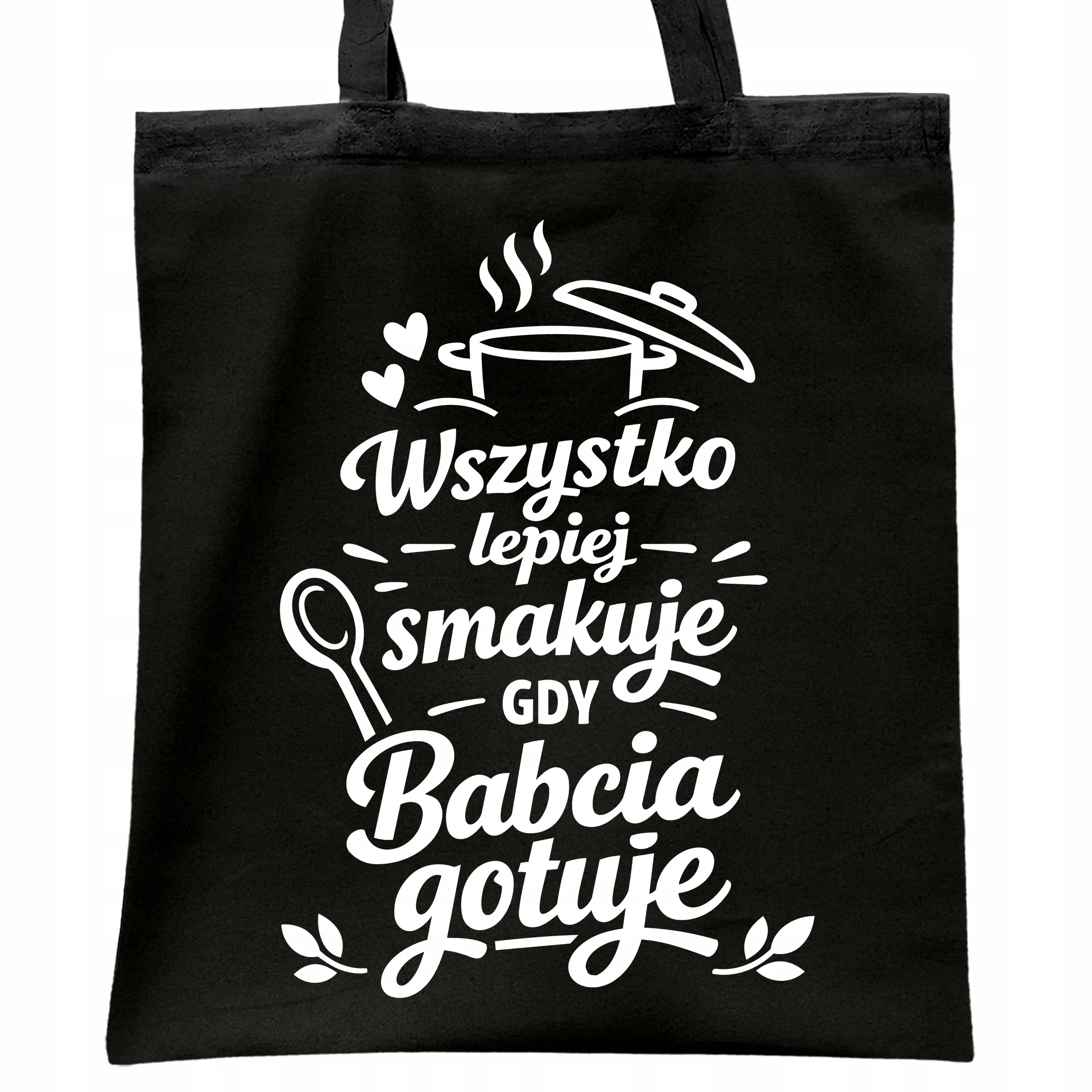 Torba bawełniana czarna Dzień Babci Prezent Upominek