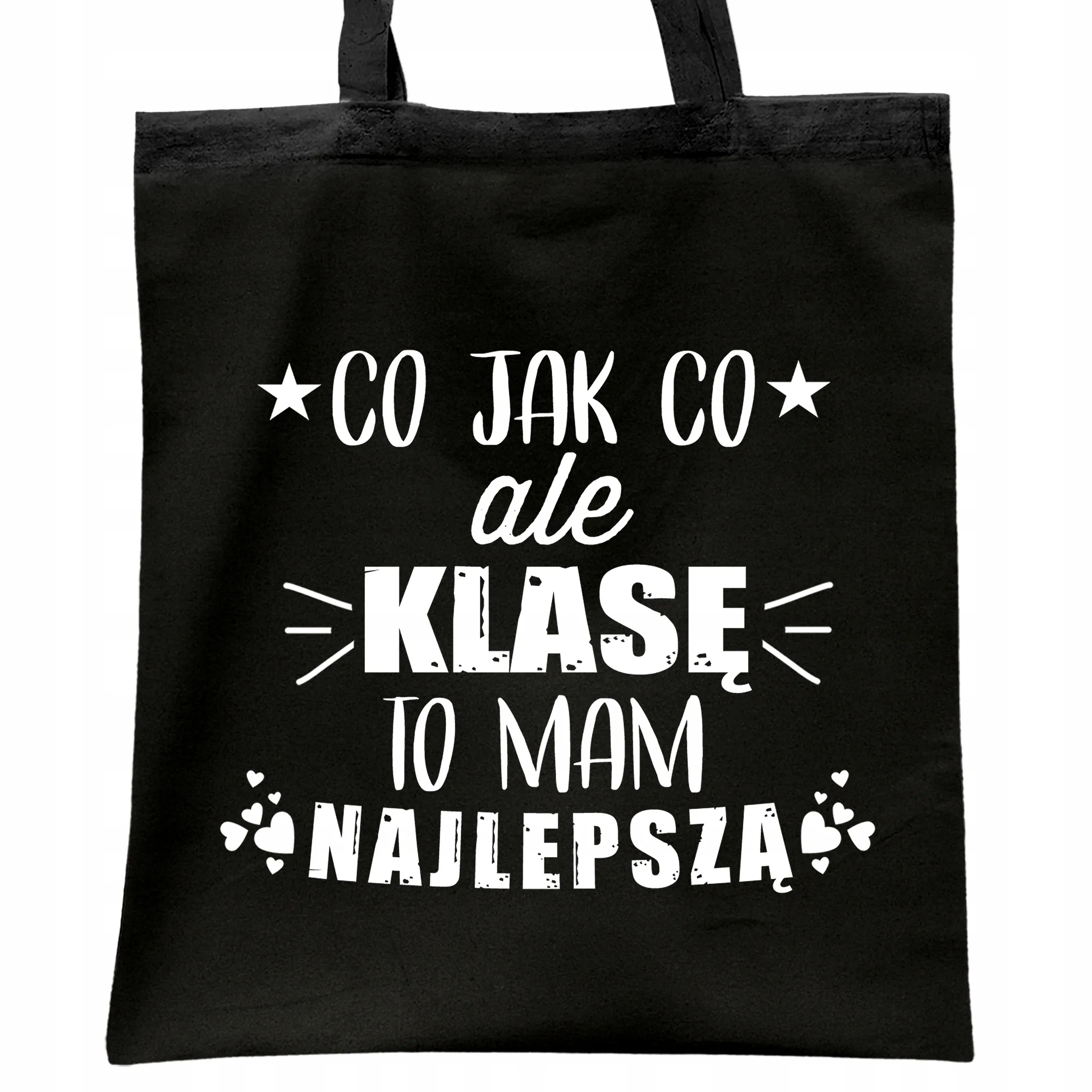 Torba bawełniana czarna na zakupy Dzień Nauczyciela Prezent