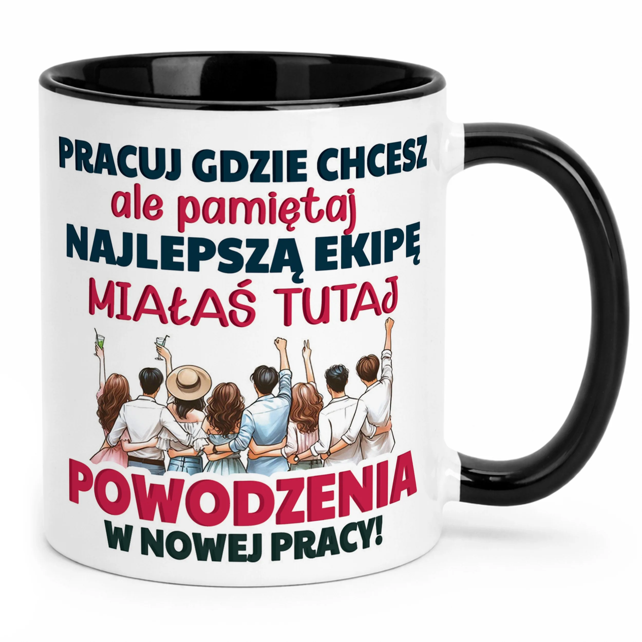 Kubek Czarny Pożeganie Odejście z Pracy Dla Kolegi Koleżanki Prezent
