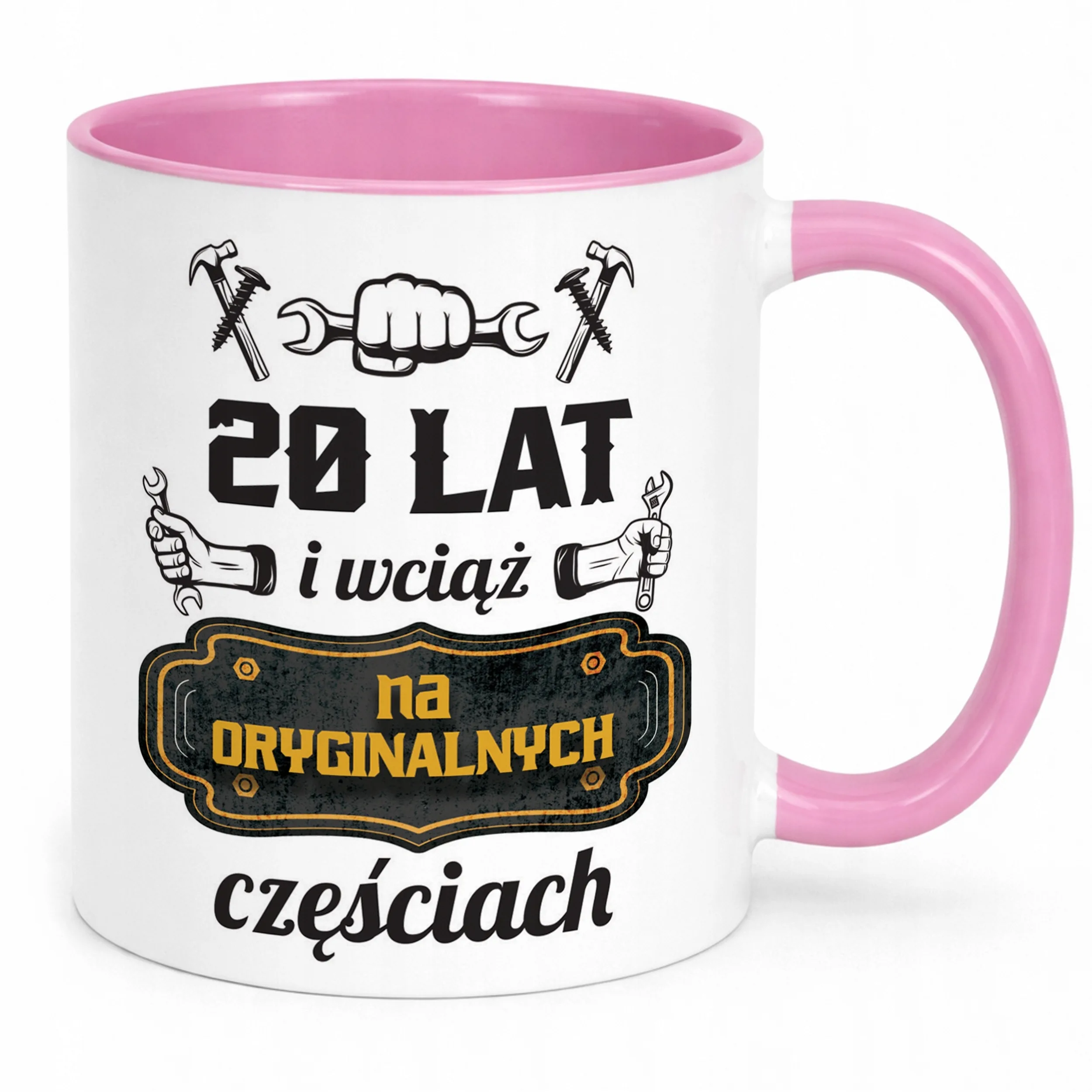 Kubek Różowy Na Oryginalnych Urodziny 20 Prezent Upominek