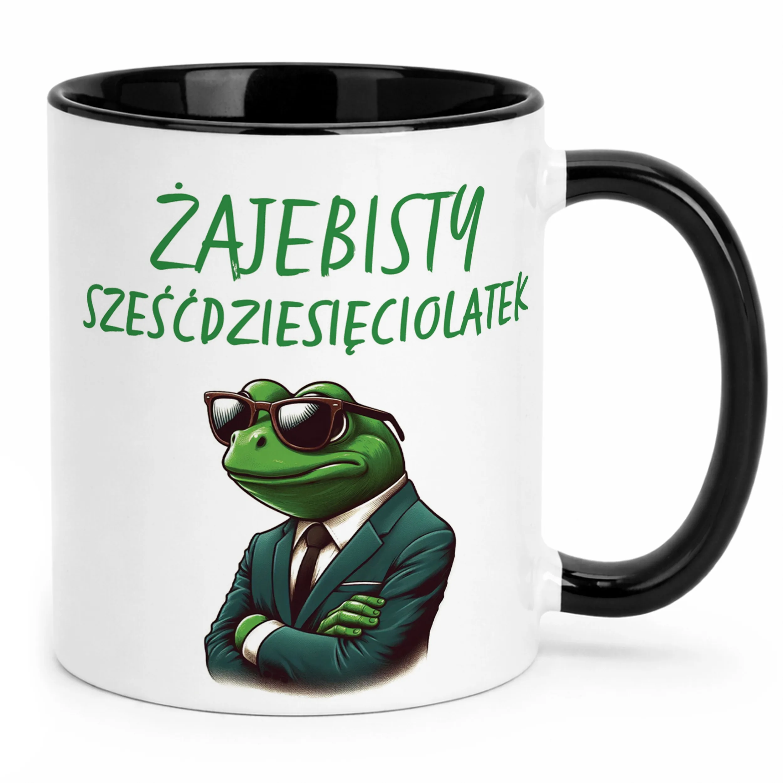 Kubek Czarny Żajebisty 60 Dla Mężczyzny Na Urodziny Prezent
