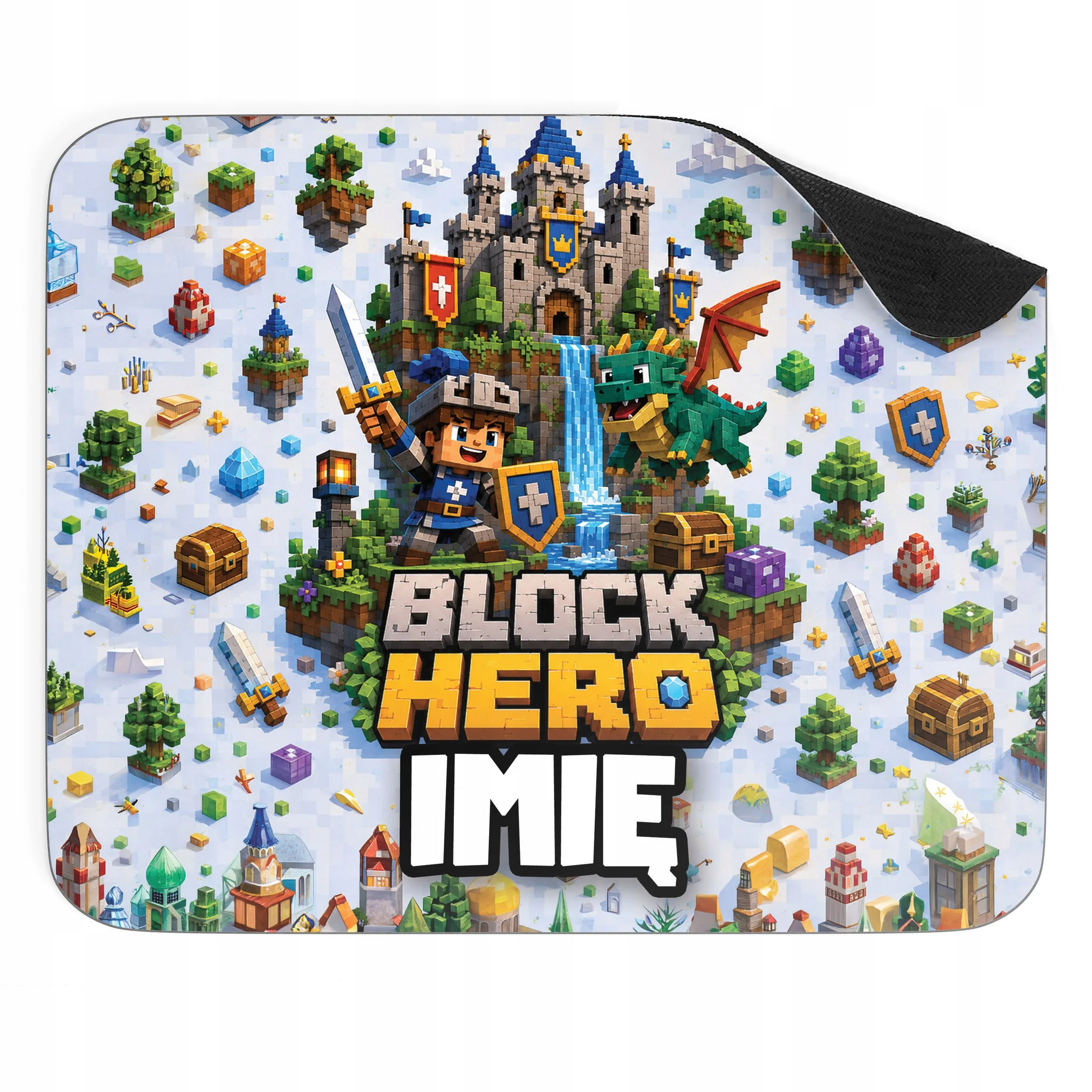 Podkładka pod mysz personalizowana z nadrukiem gry Block Hero dla graczy