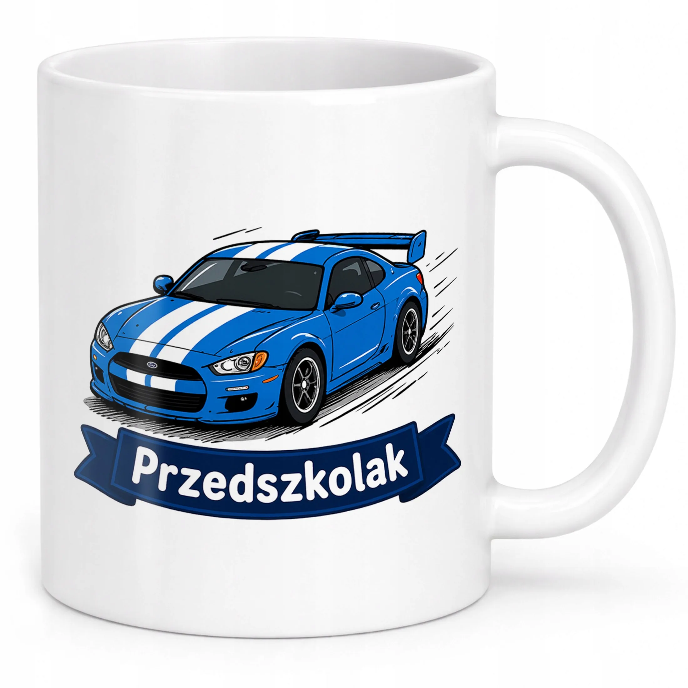 Biały Kubek z nadrukiem Przedszkolak Szkoła Dla Dzieci Prezent