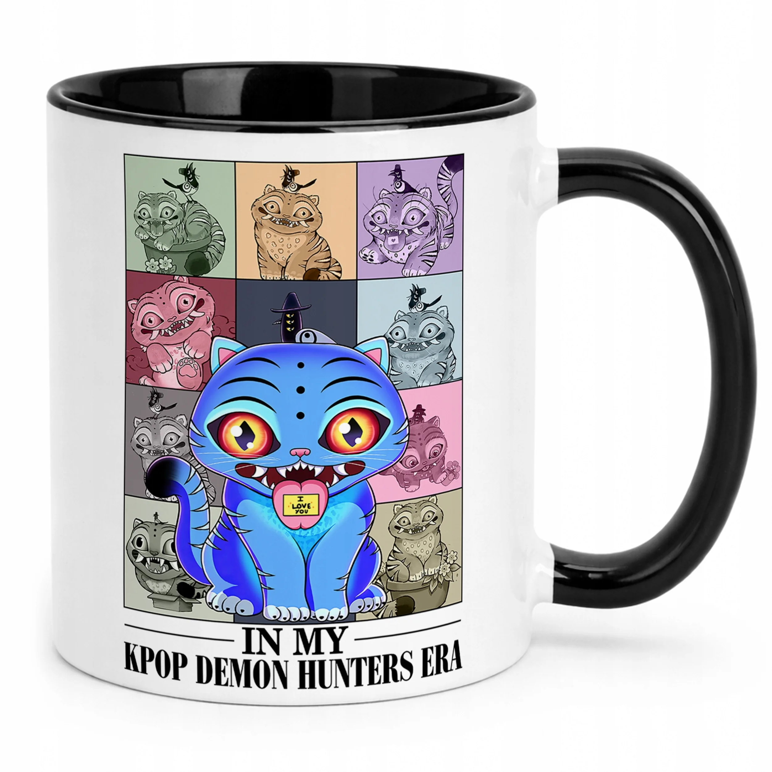 Kubek Czarny KPopowe Łowczynie Demonów Huntrix Demon Hunters Dla Fanów