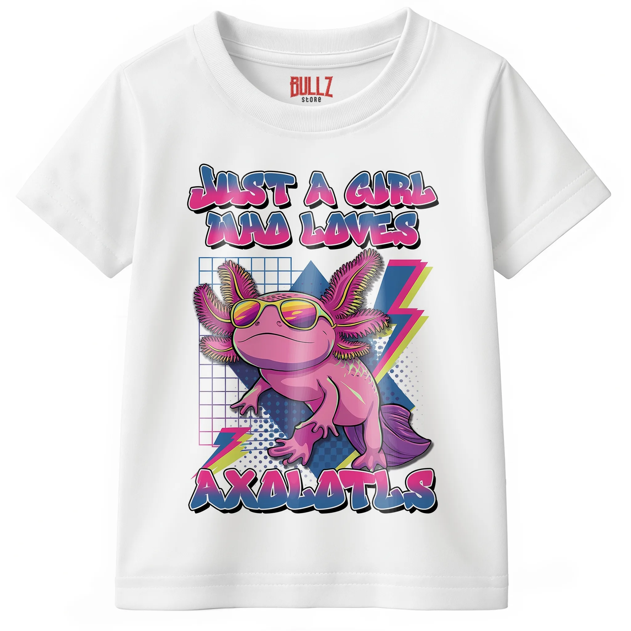 Koszulka biała dzieci Aksolotl Axolotl Różowy Płaz Trend HIT r. 116