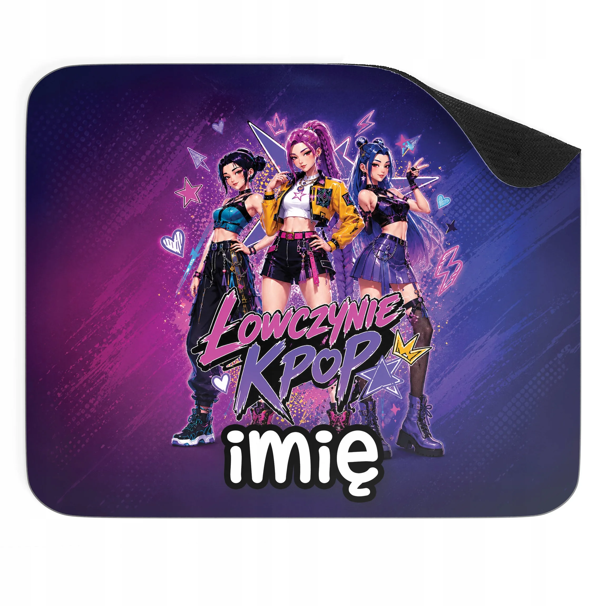 Podkładka pod mysz personalizowana z nadrukiem Łowczynie Kpop dla graczy