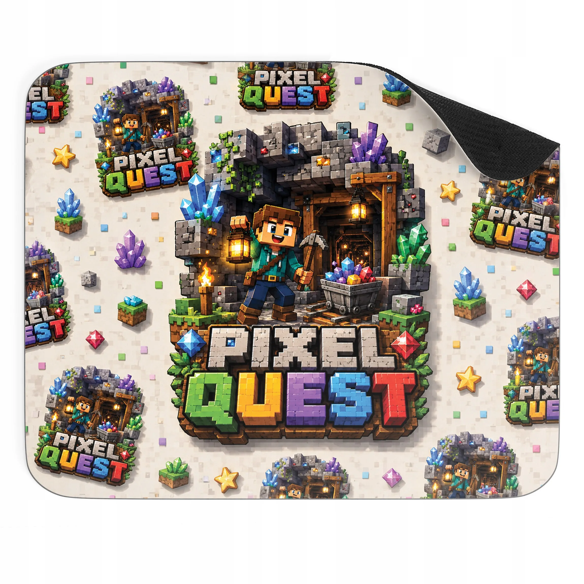 Podkładka pod mysz z nadrukiem Pixel Quest gra dla graczy