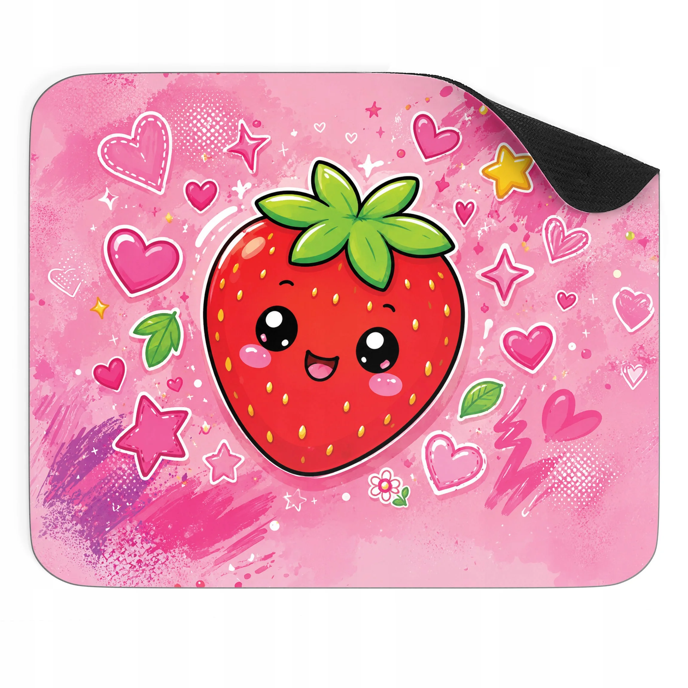 Podkładka pod mysz z nadrukiem Kawaii Truskawka dla graczy