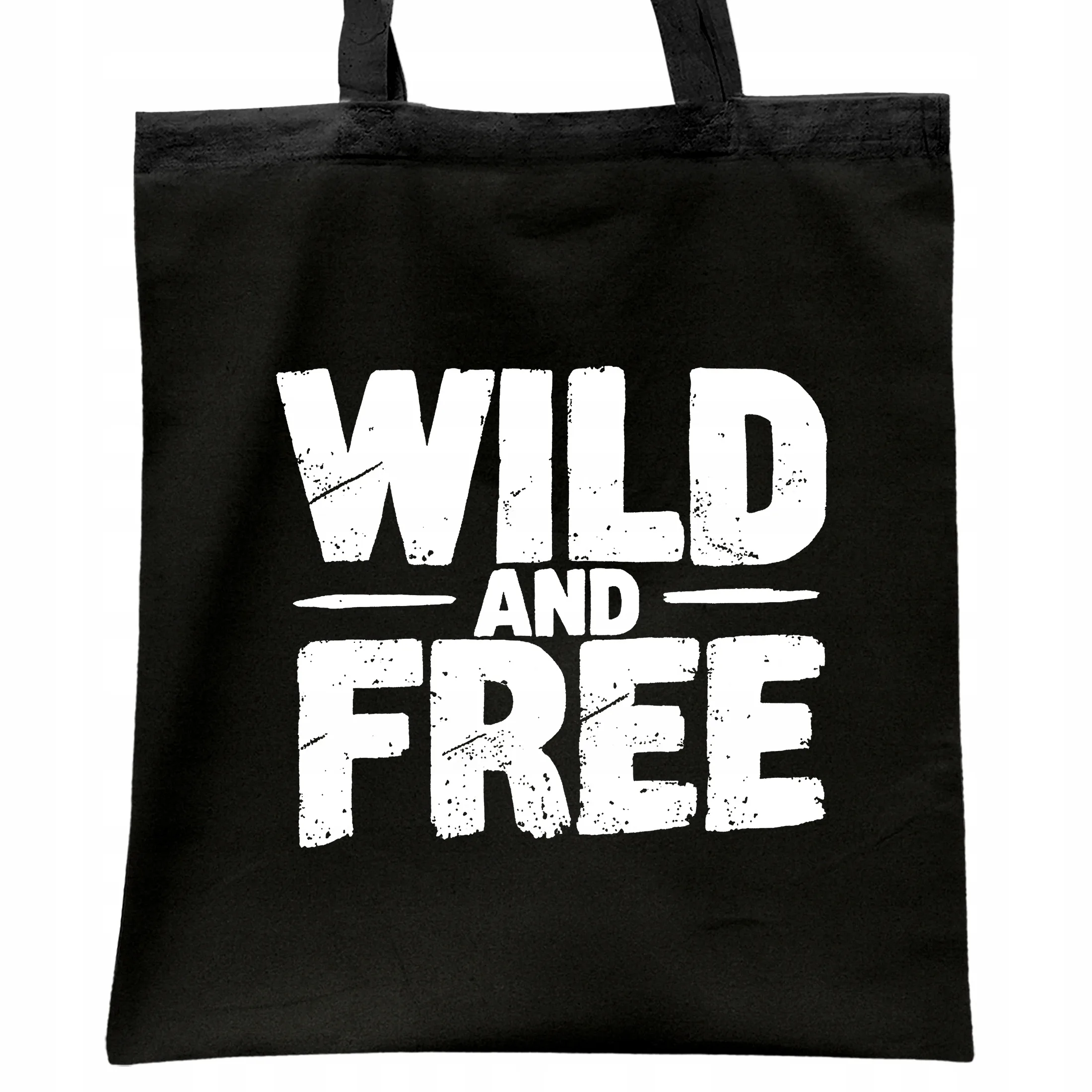 Torba bawełniana czarna na zakupy Wild And Free