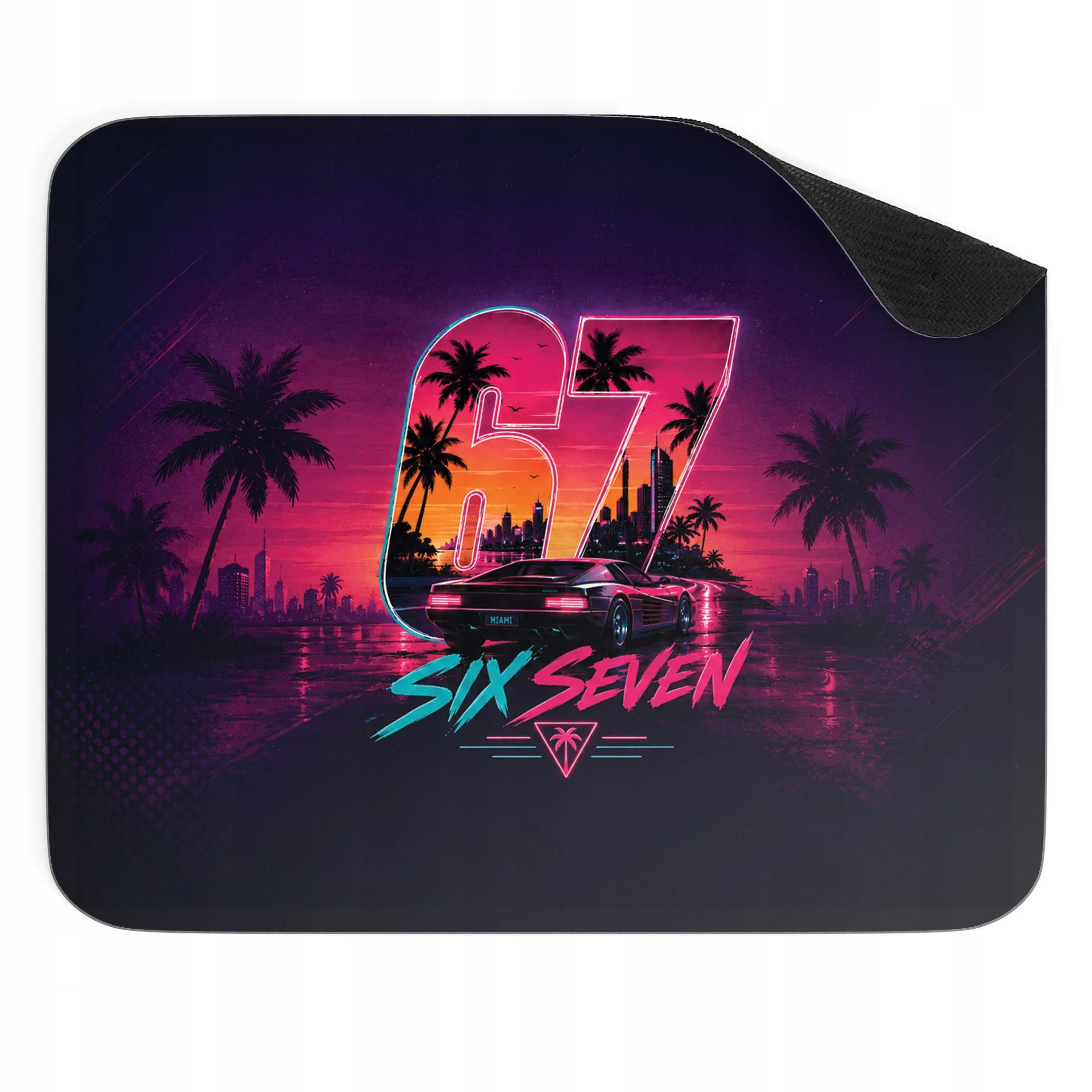 Podkładka pod mysz z nadrukiem Miami Vice 67 Six Seven dla graczy