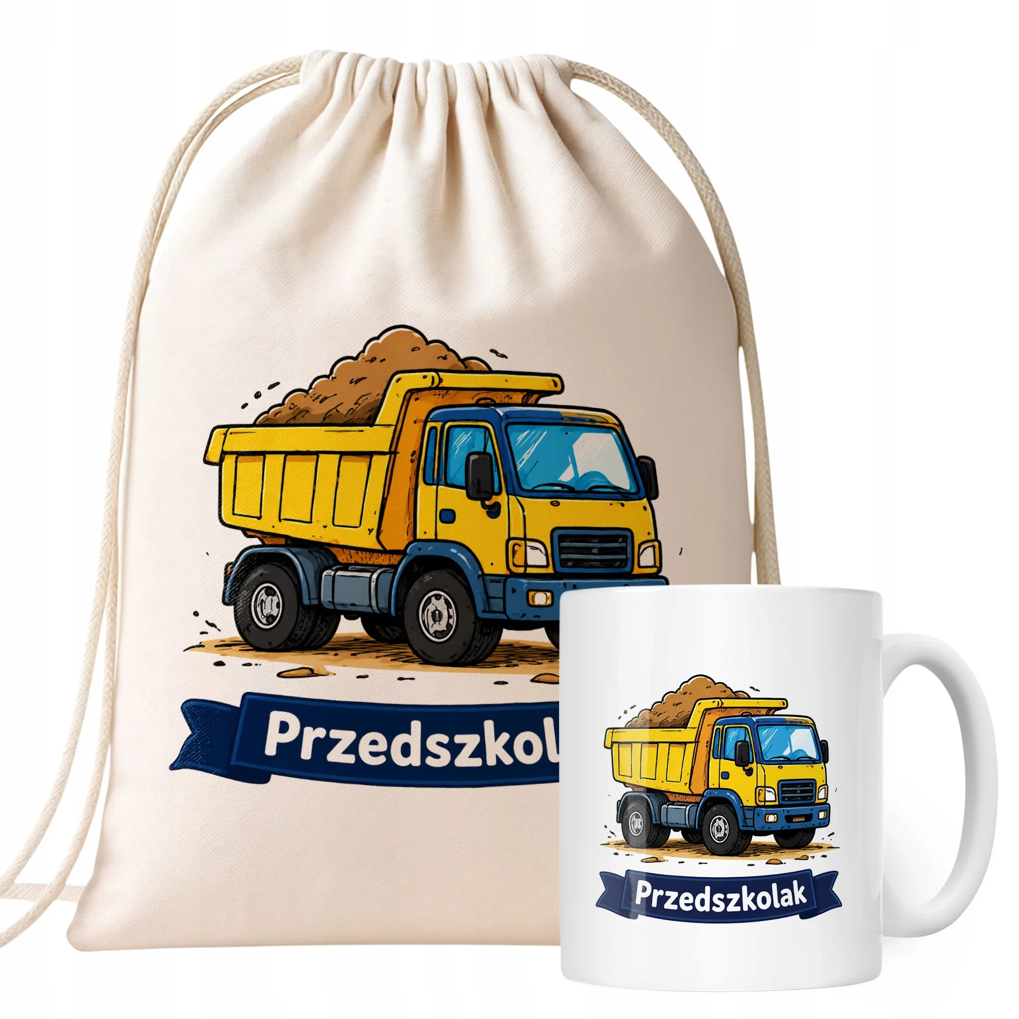 Zestaw Plecak Worek Kubek Z Nadrukiem Przedszkolak Szkoła Dla Dzieci