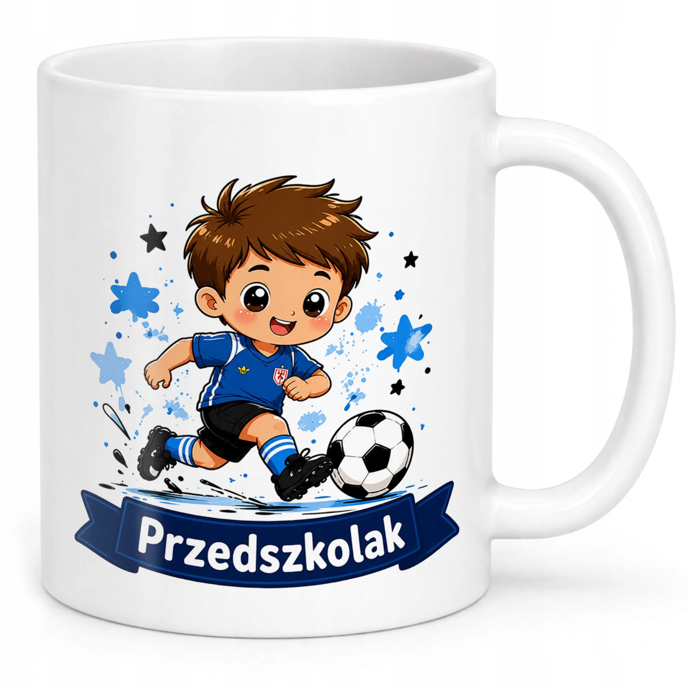 Biały Kubek z nadrukiem Przedszkolak Szkoła Dla Dzieci Prezent