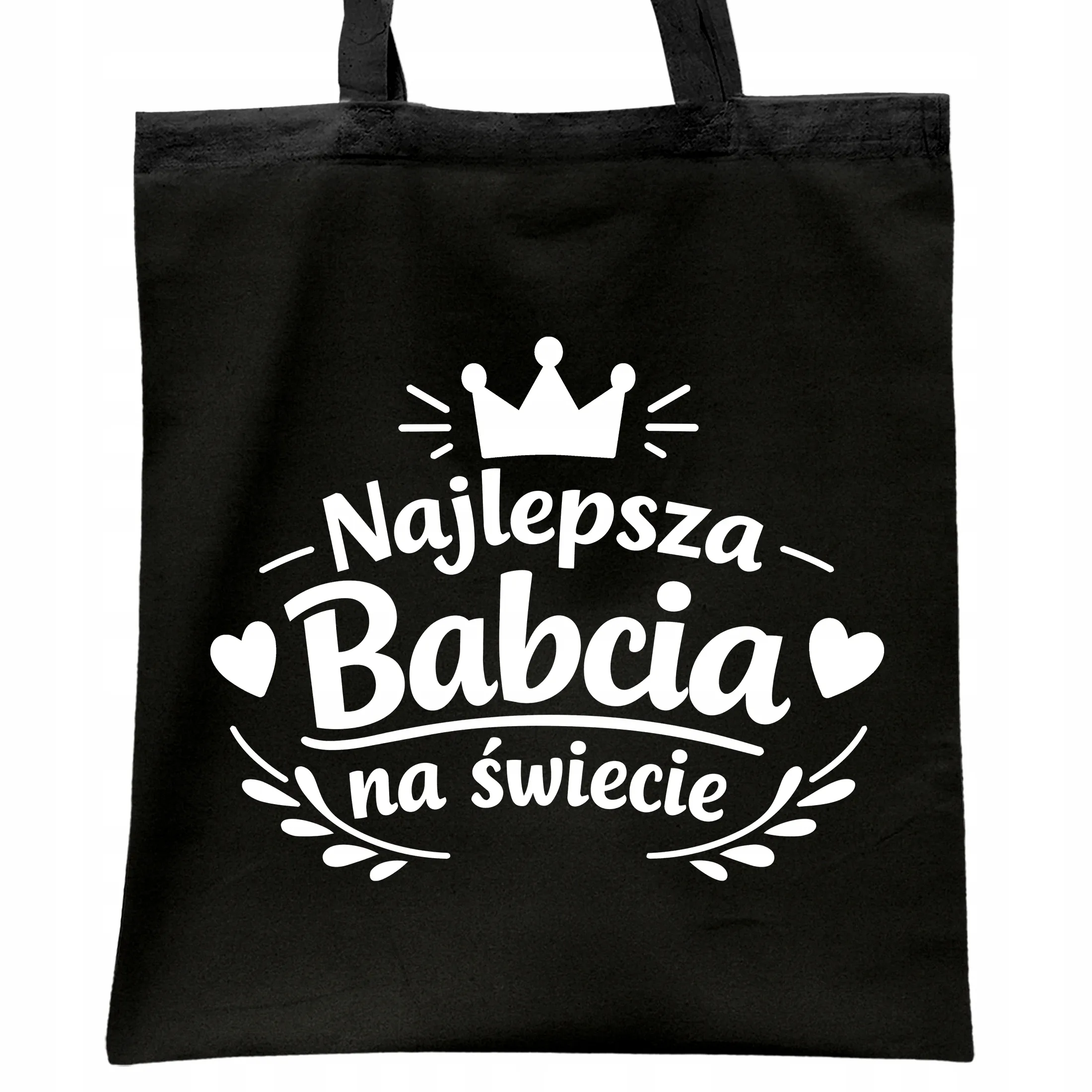Torba bawełniana czarna Dzień Babci Prezent Upominek