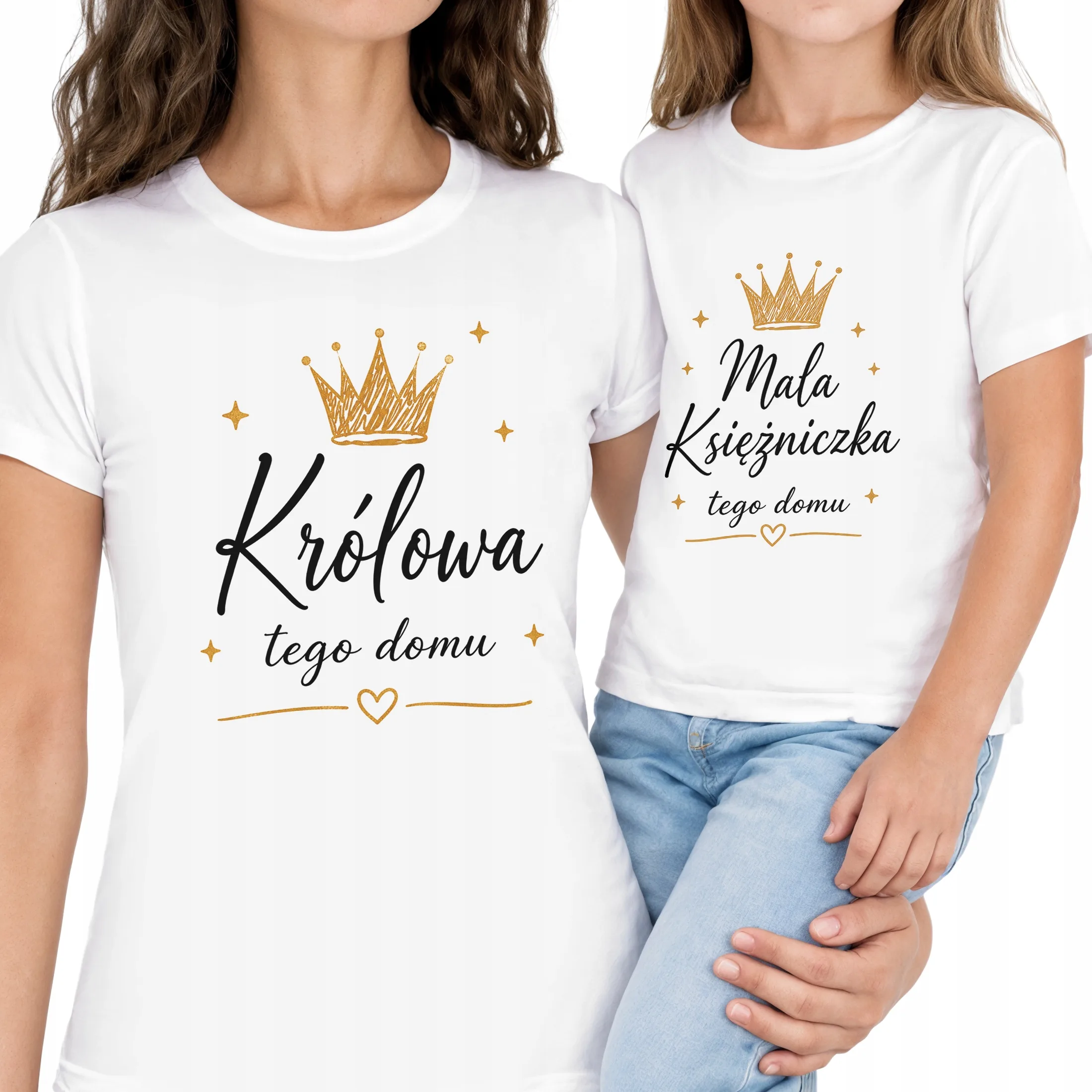Komplet t-shirtów dla mamy i córki prezent na Dzień Matki zestaw rodzinny