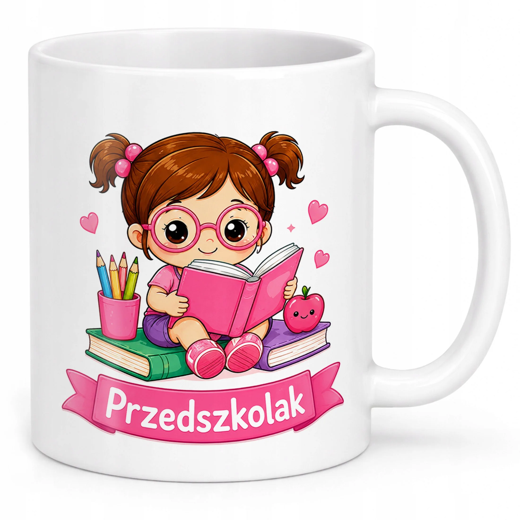 Biały Kubek z nadrukiem Przedszkolak Szkoła Dla Dzieci Prezent