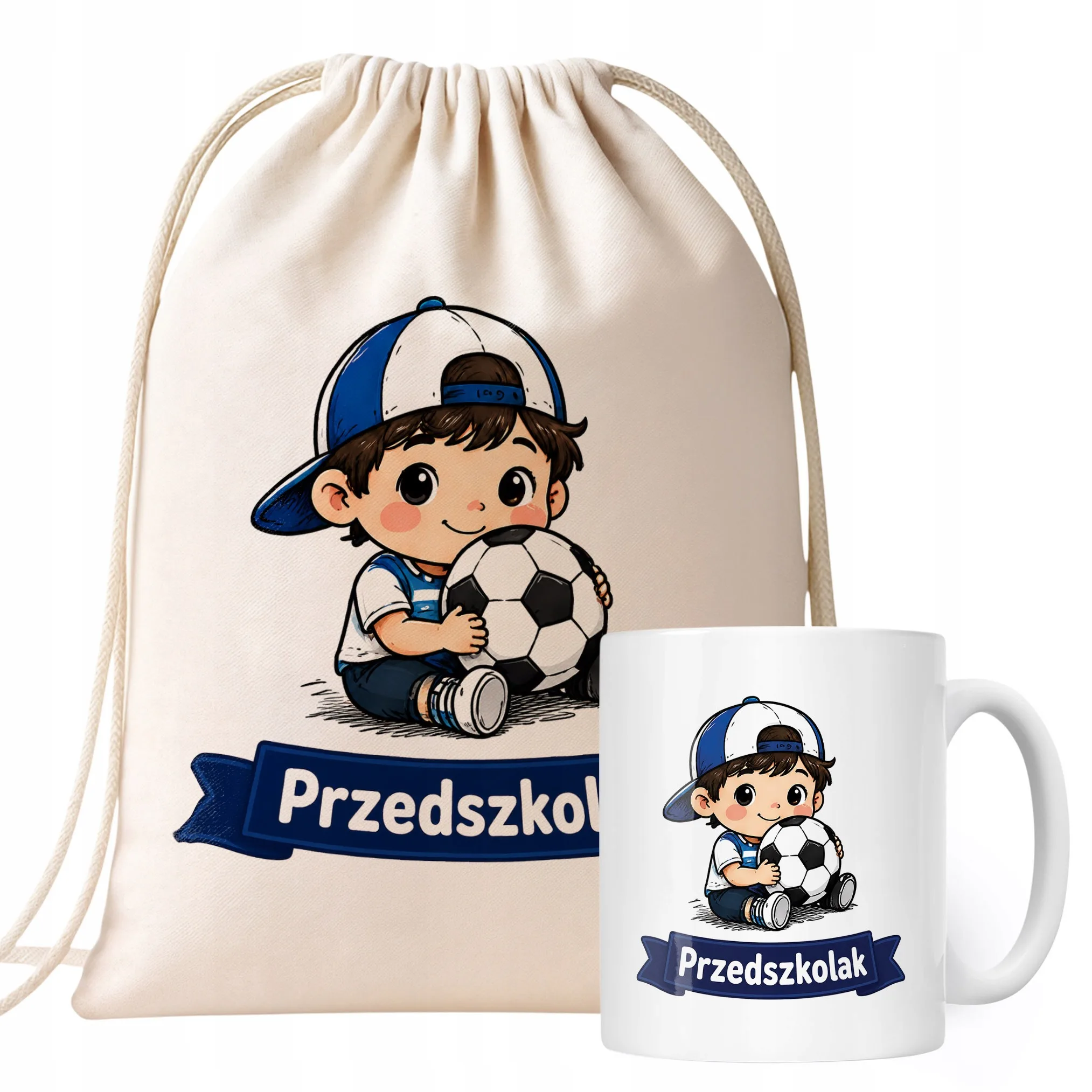 Zestaw Plecak Worek Kubek Z Nadrukiem Przedszkolak Szkoła Dla Dzieci