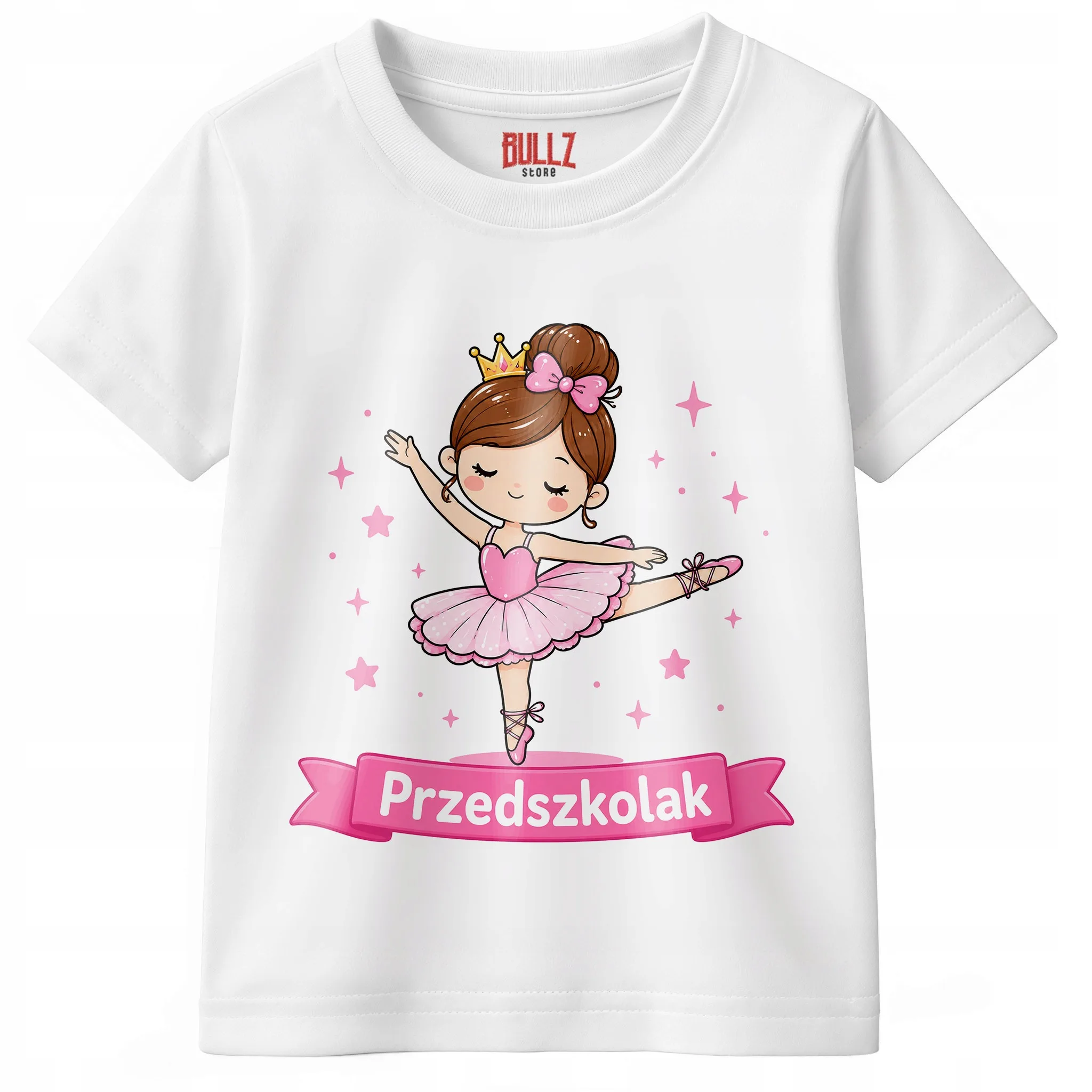Koszulka Dziecięca Biała Z Nadrukiem Przedszkolak Dla Dzieci Prezent r. 116