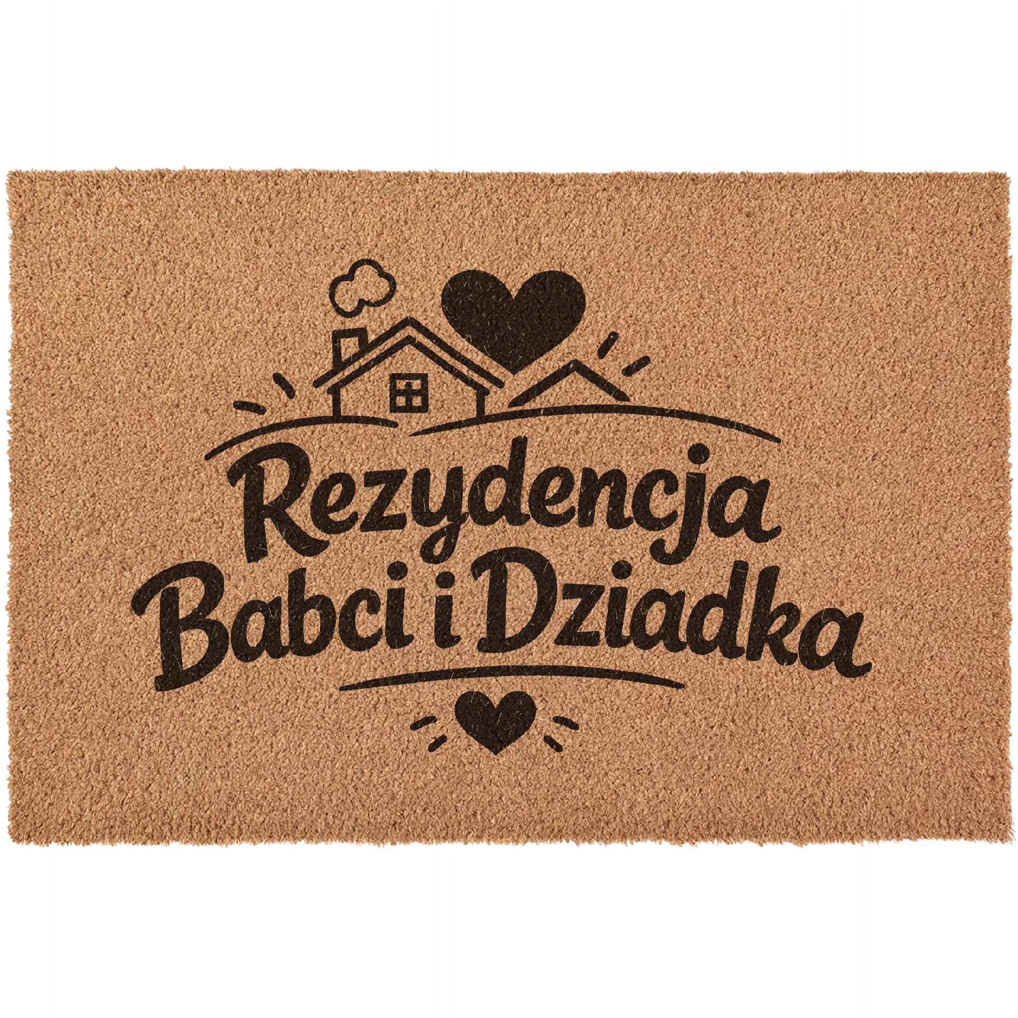 Wycieraczka Dzień Babci Dziadka Na Prezent pod drzwi kokosowa 60x40