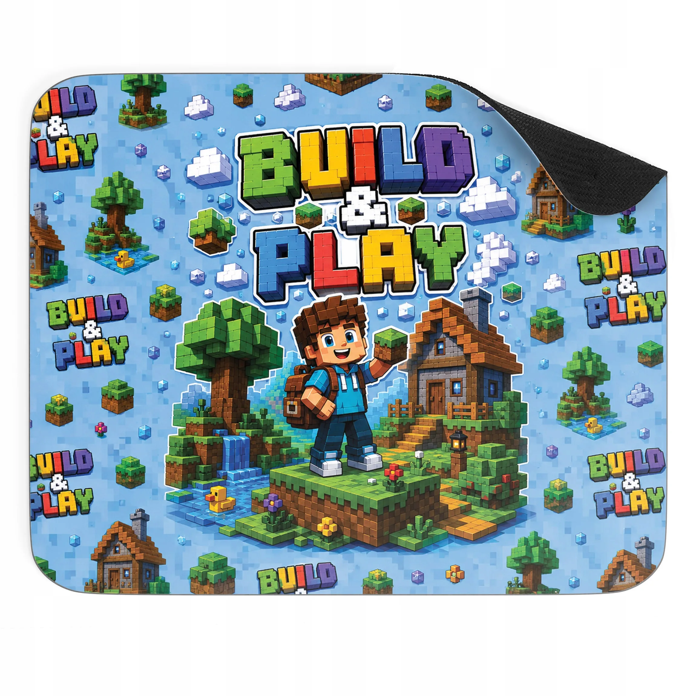 Podkładka pod mysz z nadrukiem Build&Play gra dla graczy
