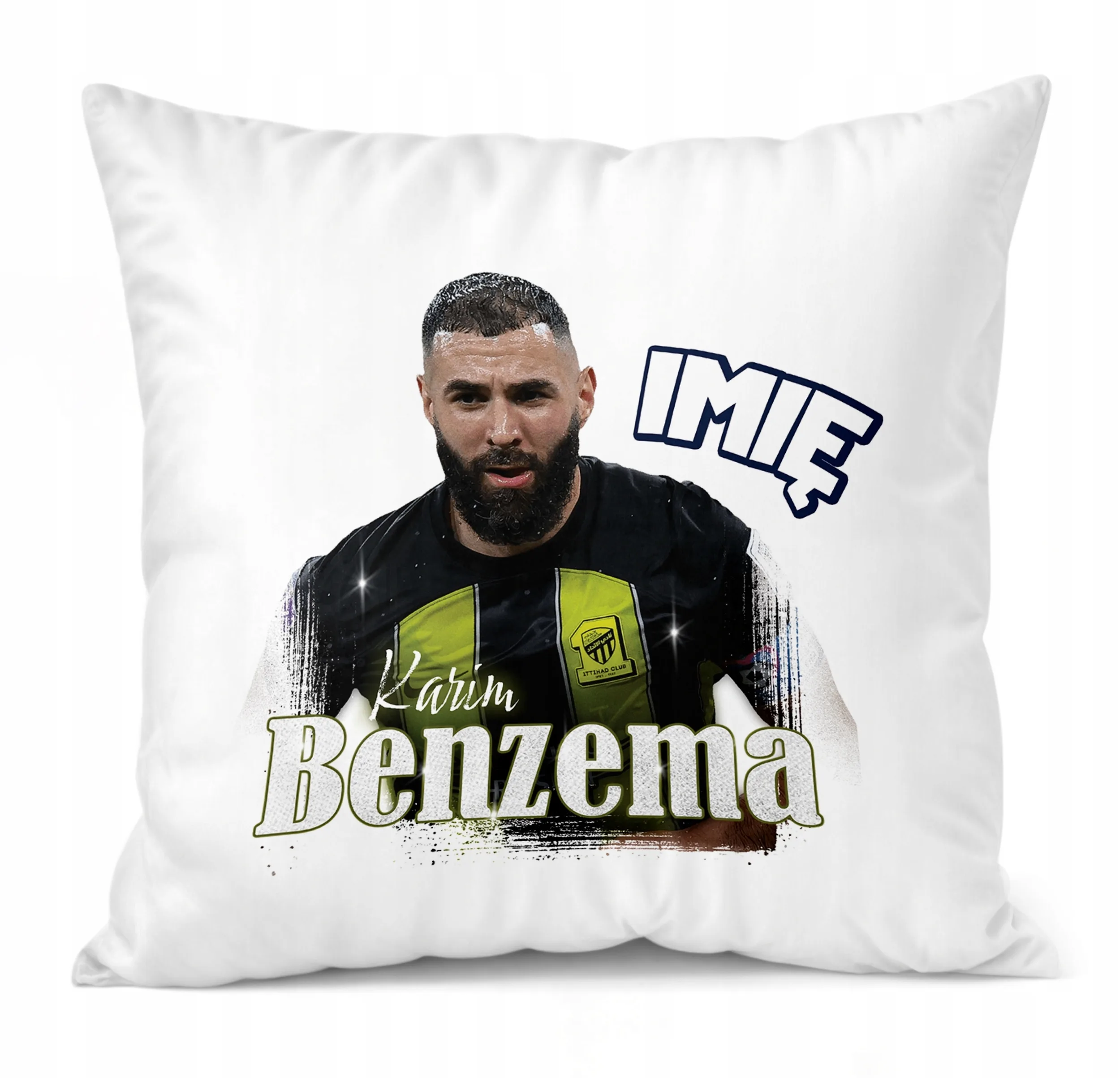 Poduszka personalizowana 38x38cm Karim Benzema dla kibiców Al-Ittihad