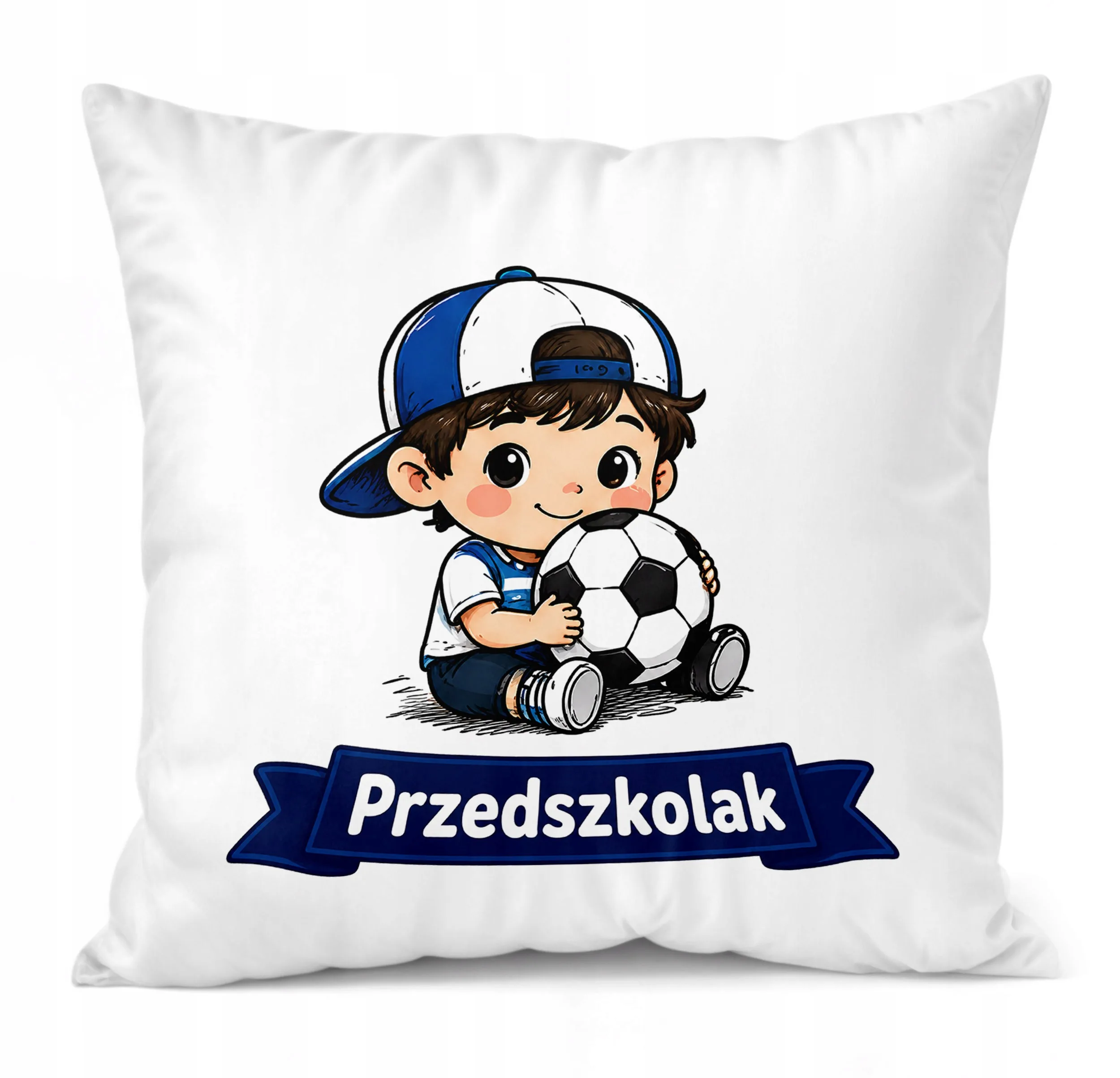 Poduszka Jasiek z nadrukiem 38x38cm Przedszkolak Dla Dzieci Prezent