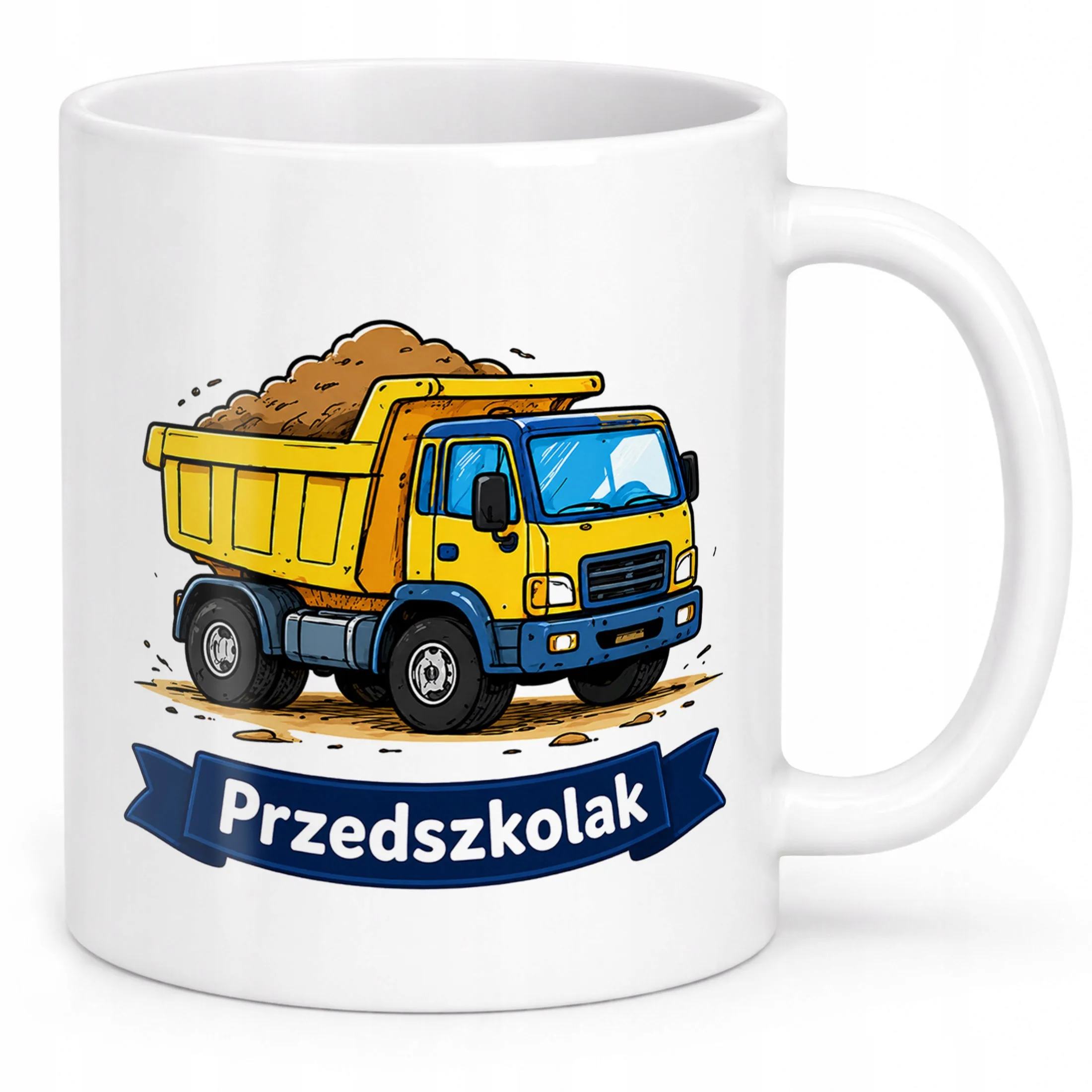Biały Kubek z nadrukiem Przedszkolak Szkoła Dla Dzieci Prezent