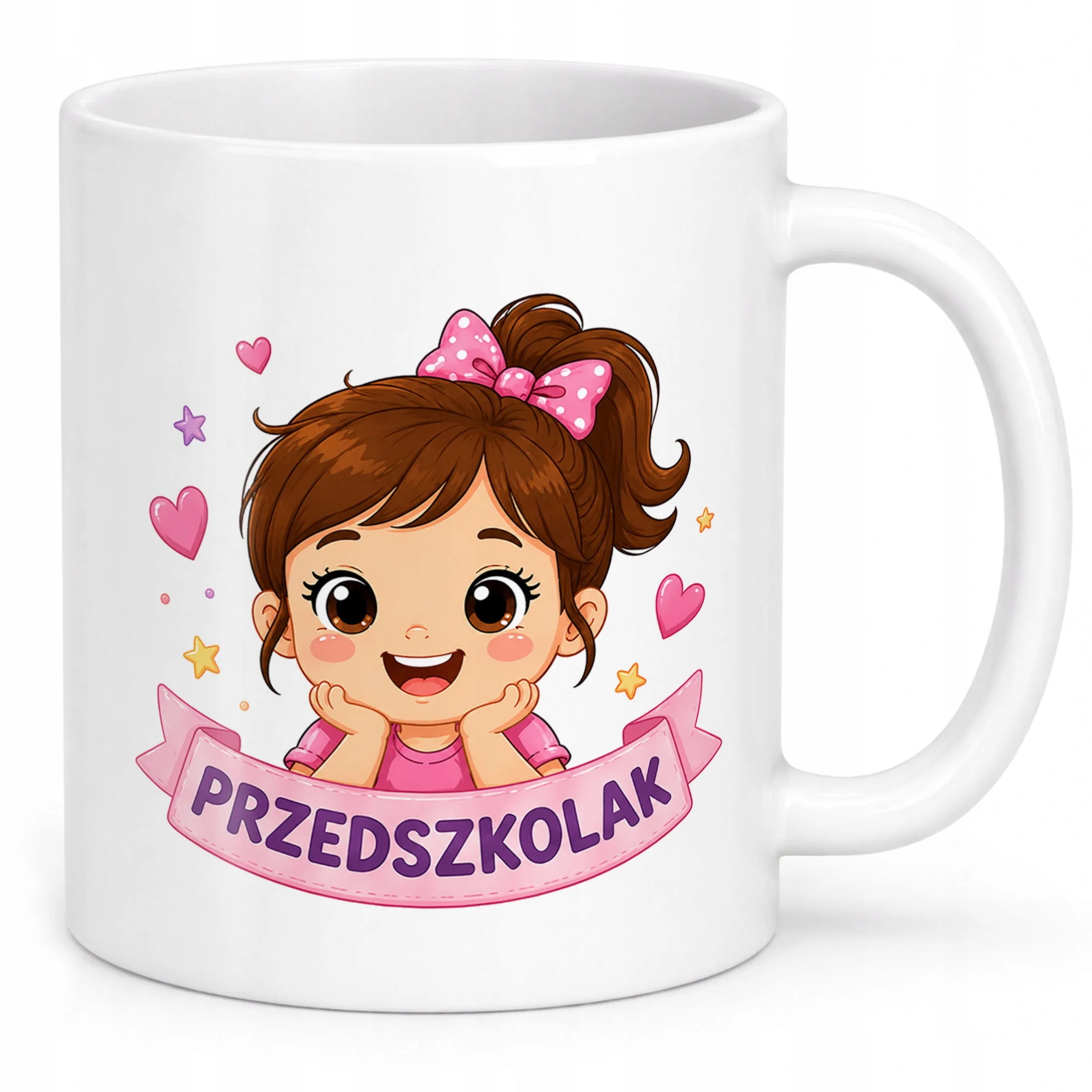 Biały Kubek z nadrukiem Przedszkolak Szkoła Dla Dzieci Prezent