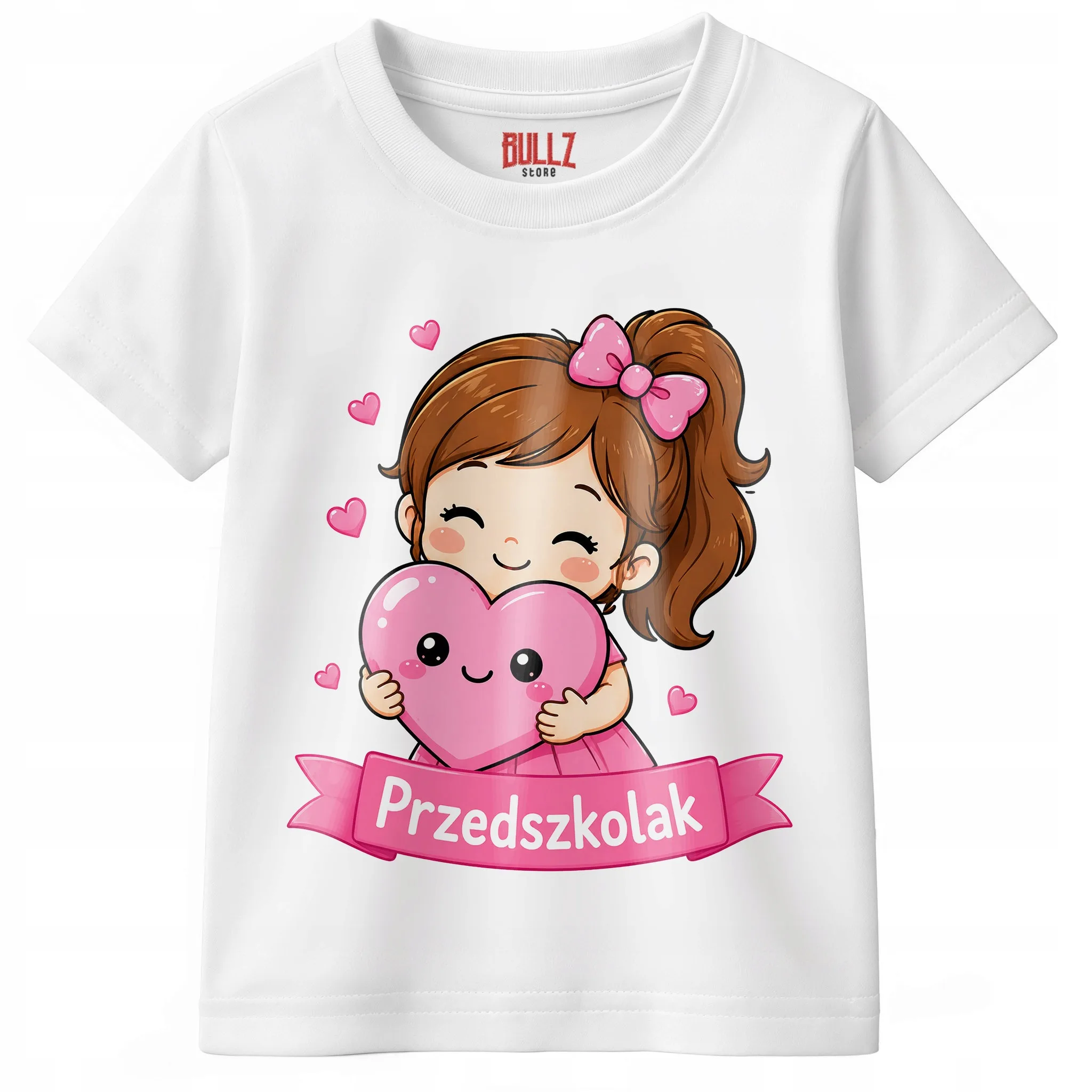 Koszulka Dziecięca Biała Z Nadrukiem Przedszkolak Dla Dzieci Prezent r. 116