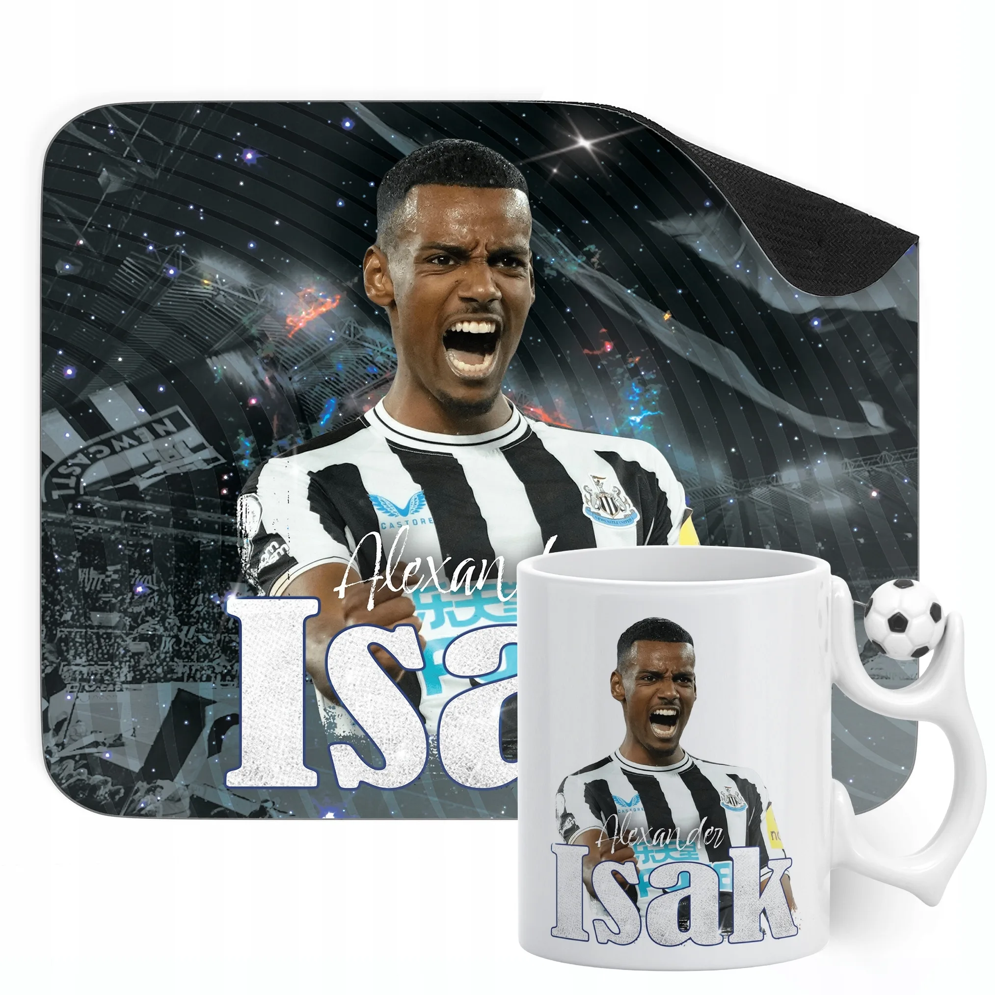 Zestaw Kubek Piłkarski + Podkładka pod mysz Alexander Isak Newcastle
