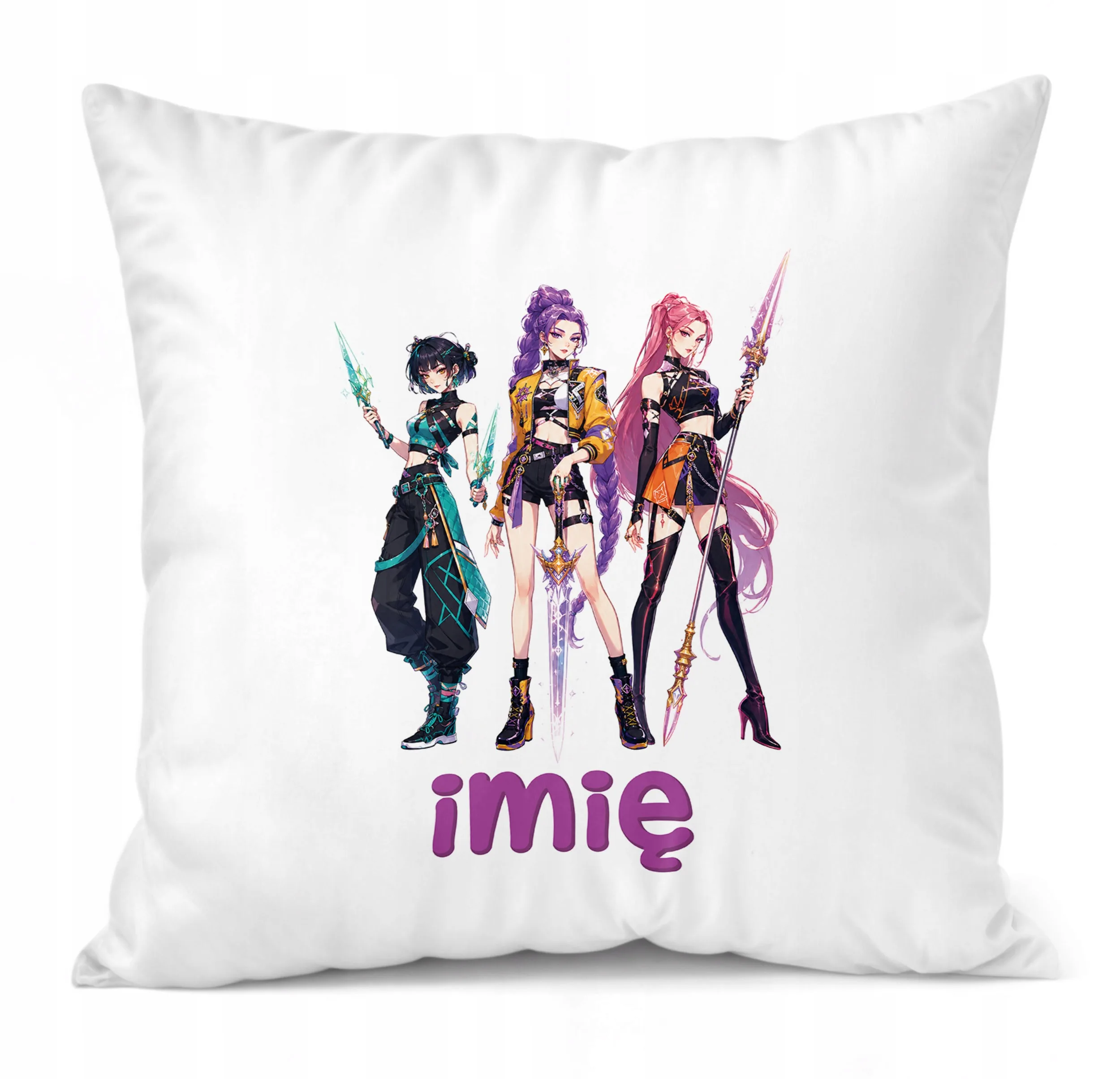Poduszka Jasiek Personalizowana z nadrukiem 38x38cm ŁOWCZYNIE KPOP Prezent