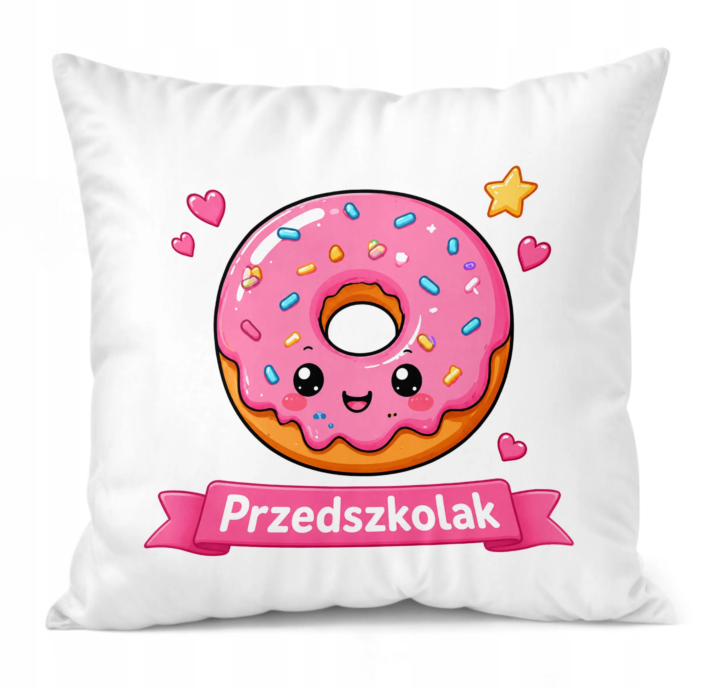 Poduszka Jasiek z nadrukiem 38x38cm Przedszkolak Dla Dzieci Prezent