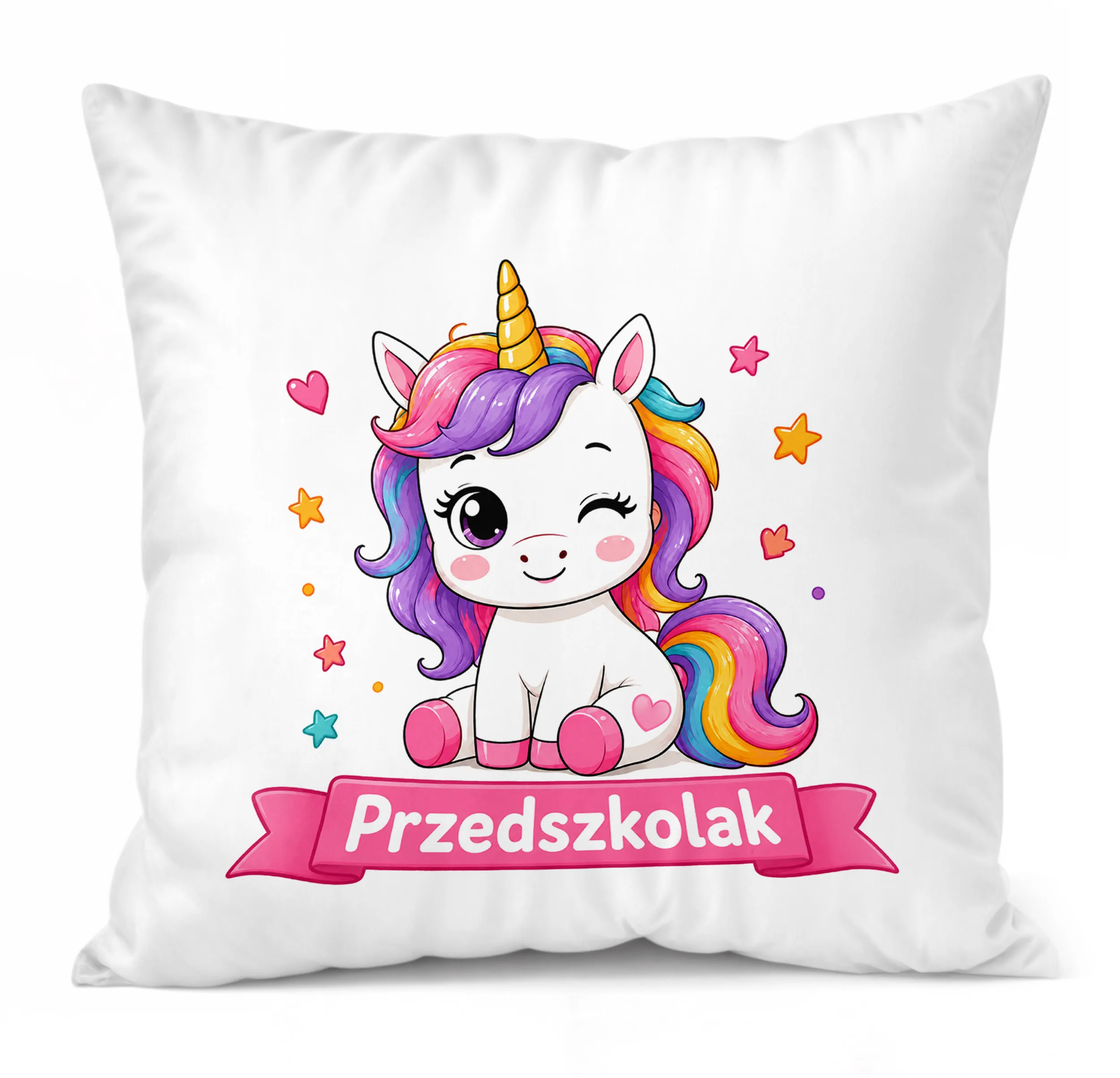 Poduszka Jasiek z nadrukiem 38x38cm Przedszkolak Dla Dzieci Prezent