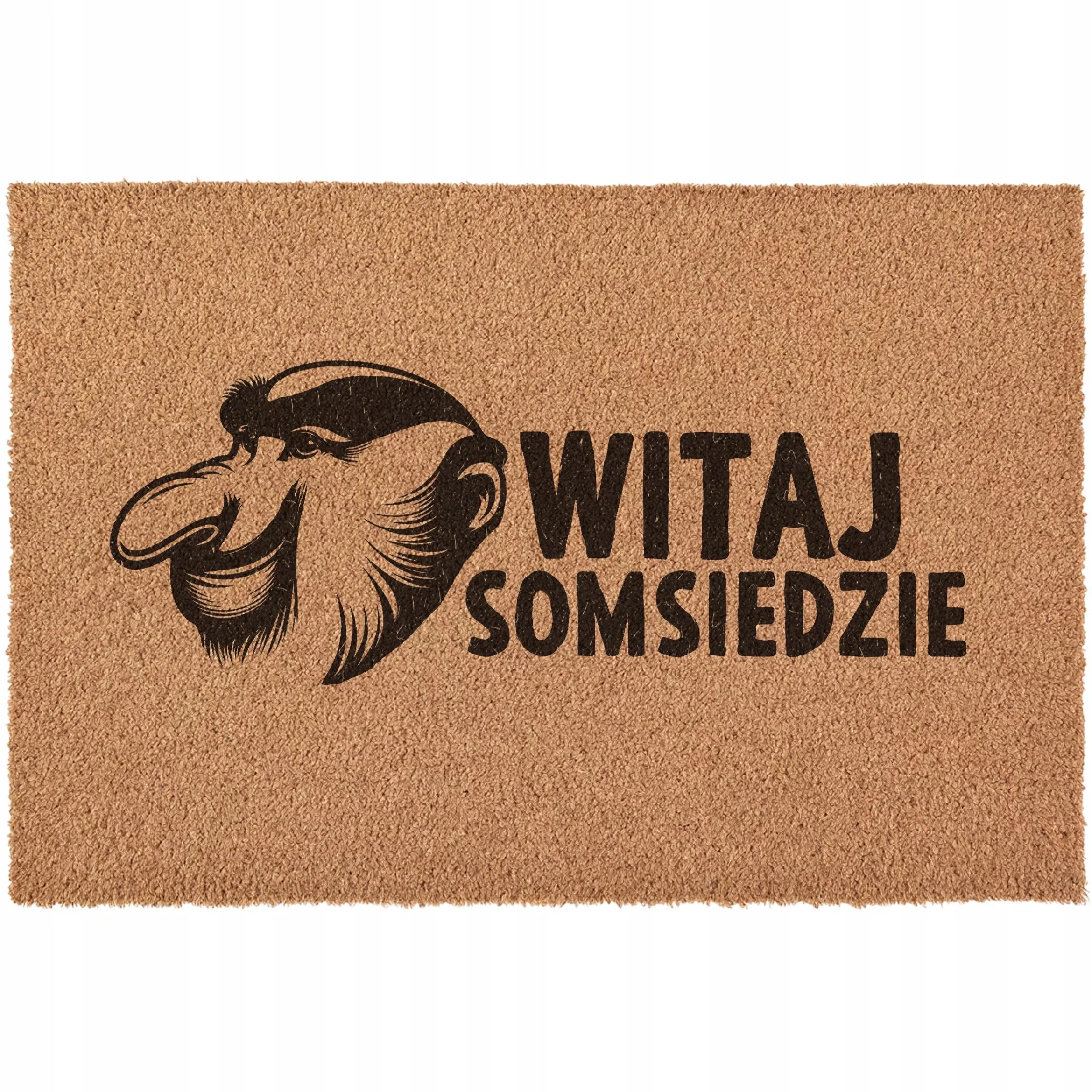 Wycieraczka Witaj somsiedzie nosacz Janusz pod drzwi kokosowa 60×40